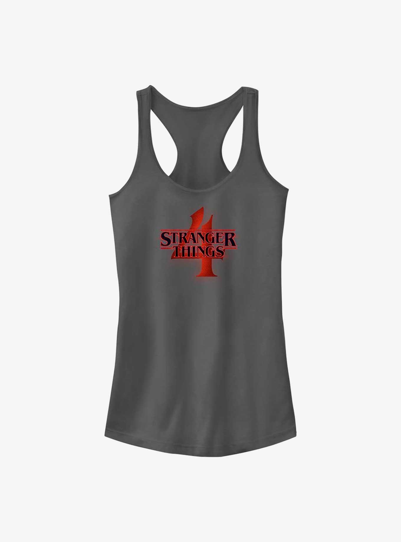 Stranger Things Season 4 Logo Girls Tank, CHARCOAL, hi-res