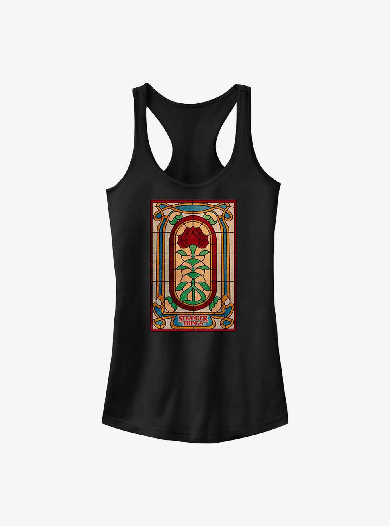 Stranger Things Stained Glass Rose Girls Tank Top, , hi-res