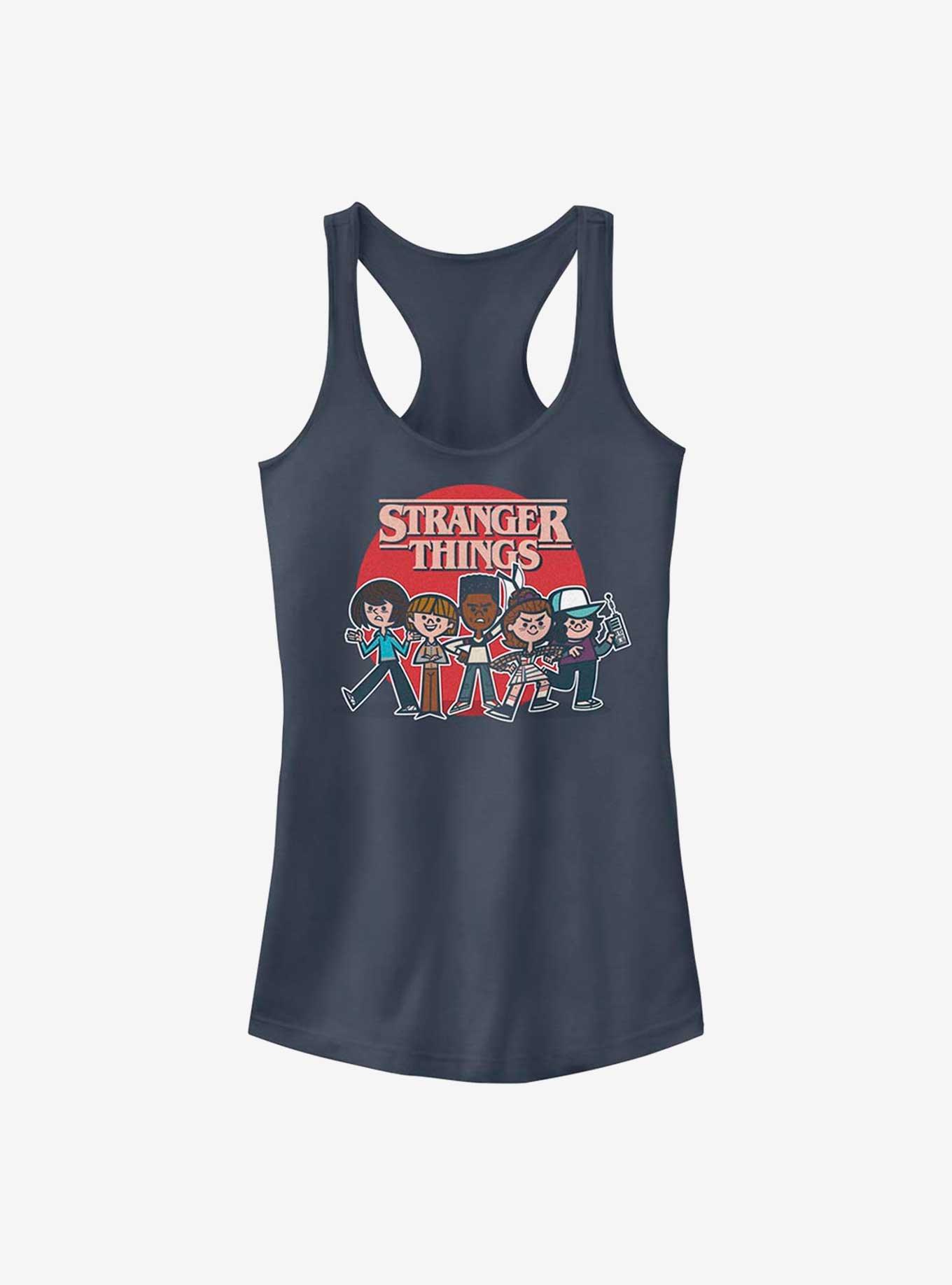 Stranger Things Toon Gang Girls Tank Top, INDIGO, hi-res