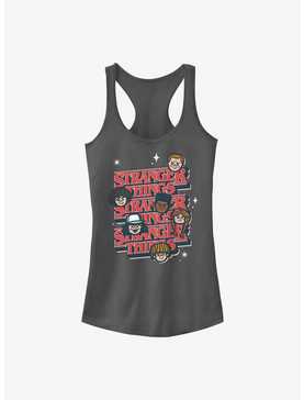 Stranger Things Toon Character Text Stack Girls Tank, , hi-res