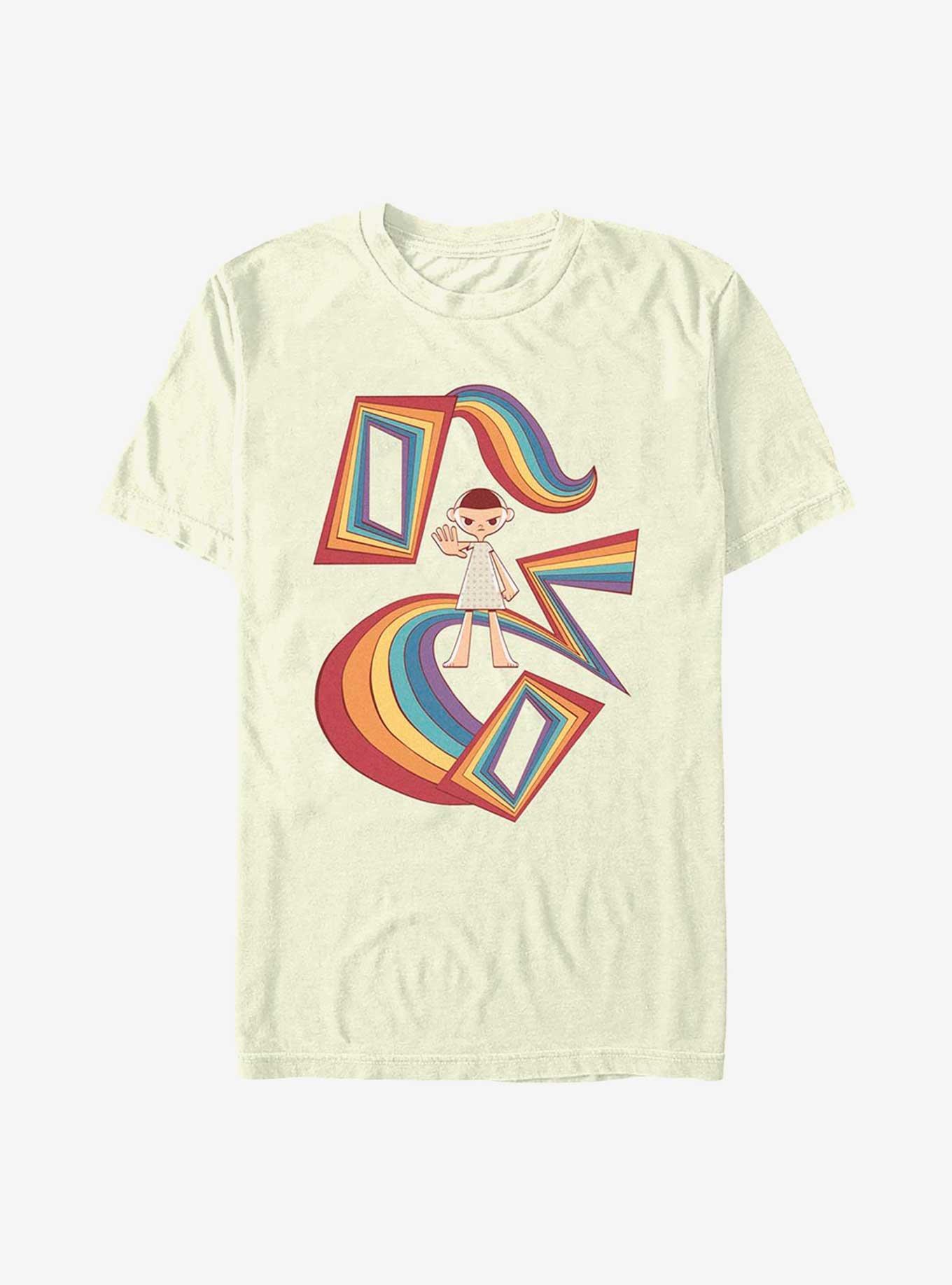 Stranger Things Eleven Rainbow T-Shirt, NATURAL, hi-res