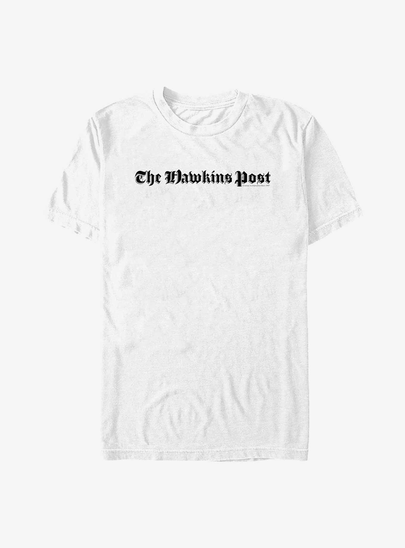 Stranger Things The Hawkins Post T-Shirt, WHITE, hi-res