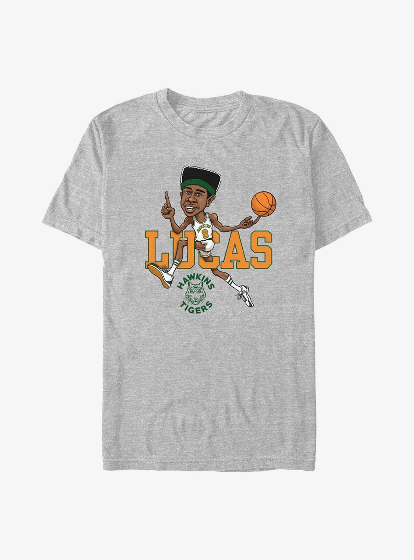 Stranger Things Lucas Hawkins Tiger T-Shirt, ATH HTR, hi-res
