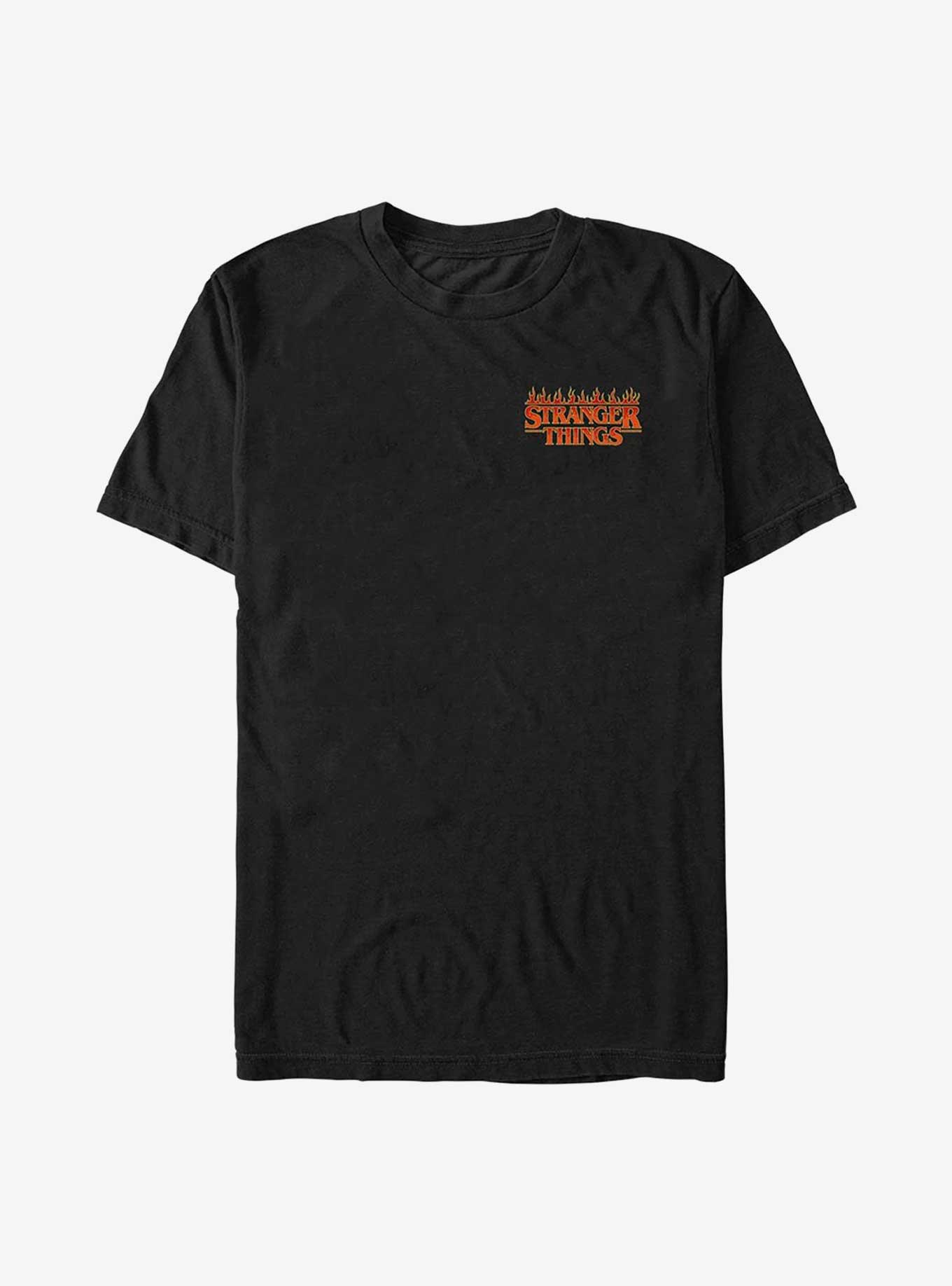 Stranger Things Fire Logo T-Shirt, BLACK, hi-res