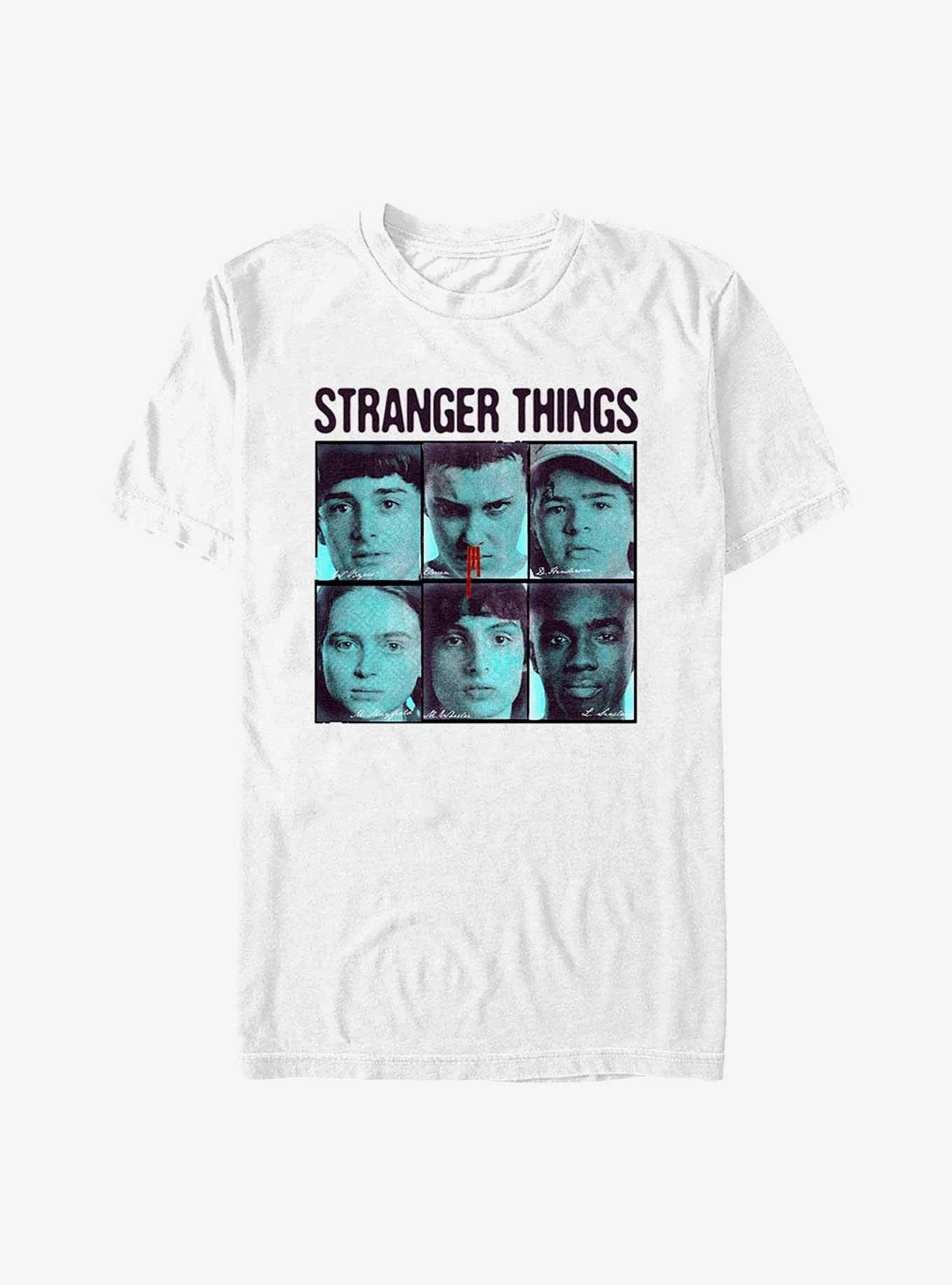 Stranger Things Halftone Gang T-Shirt, WHITE, hi-res