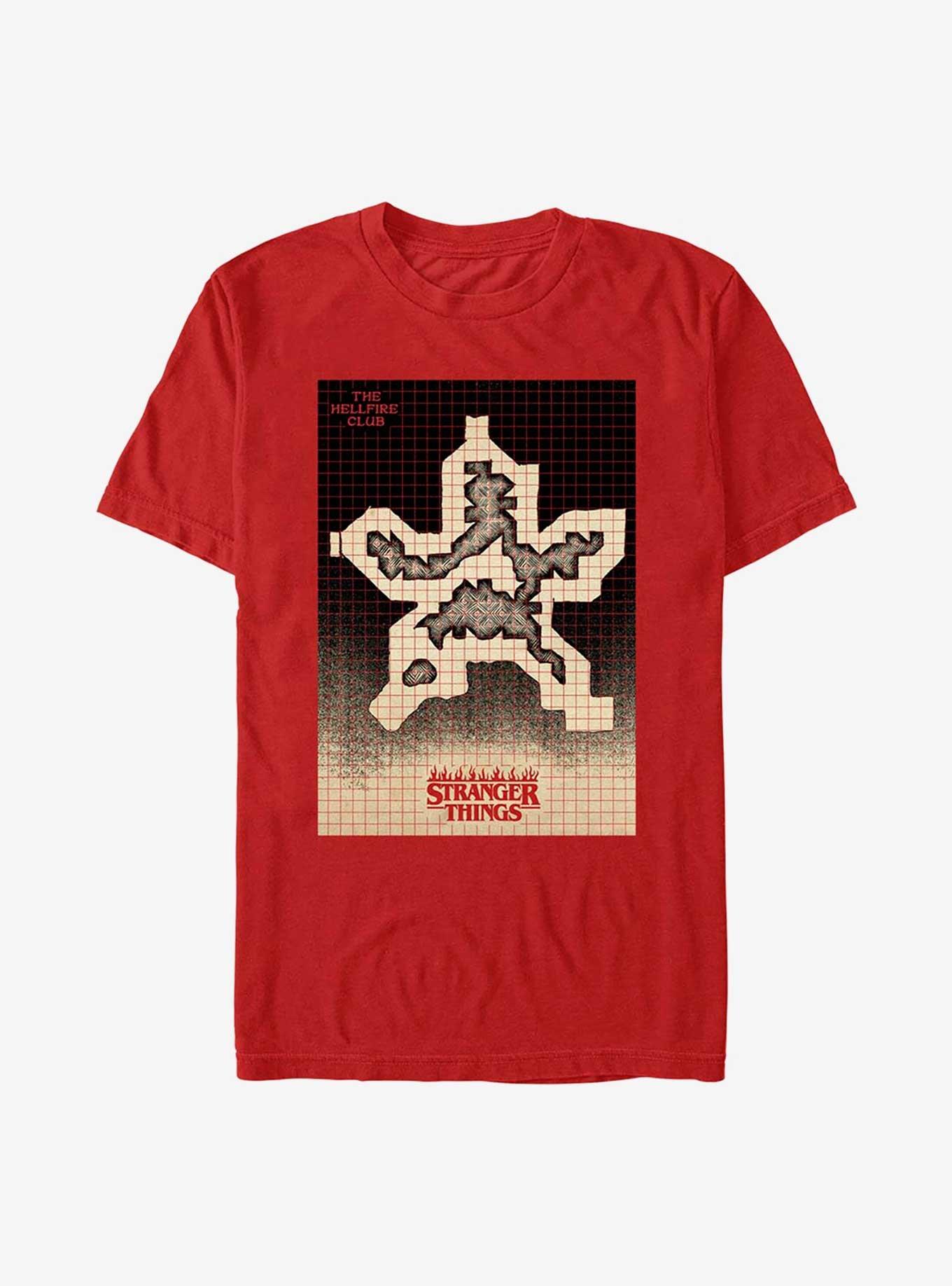 Stranger Things Hellfire Grid Demogorgon T-Shirt, , hi-res