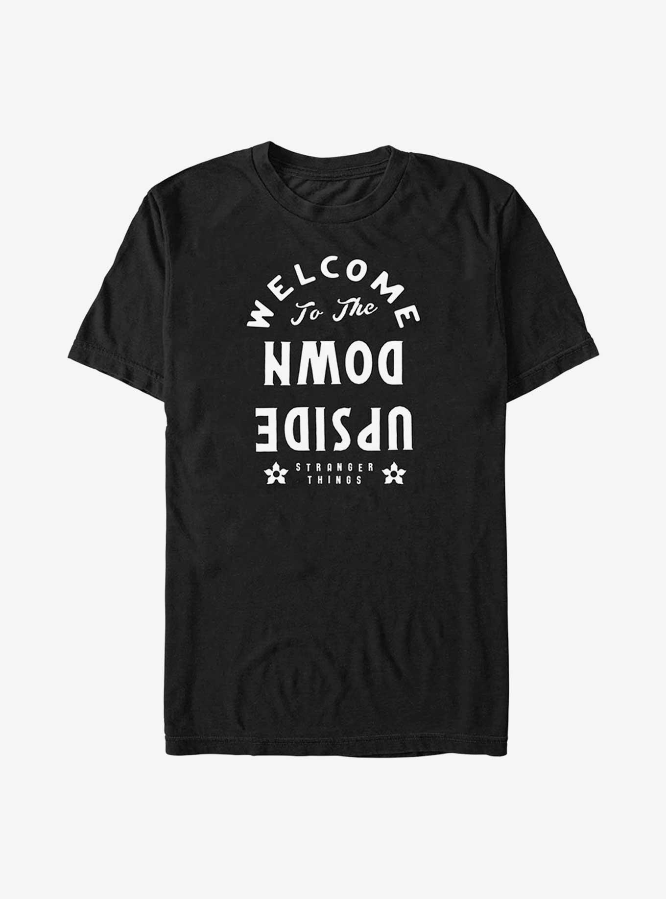 Stranger Things Welcome To The Upside Down T-Shirt, NAVY, hi-res