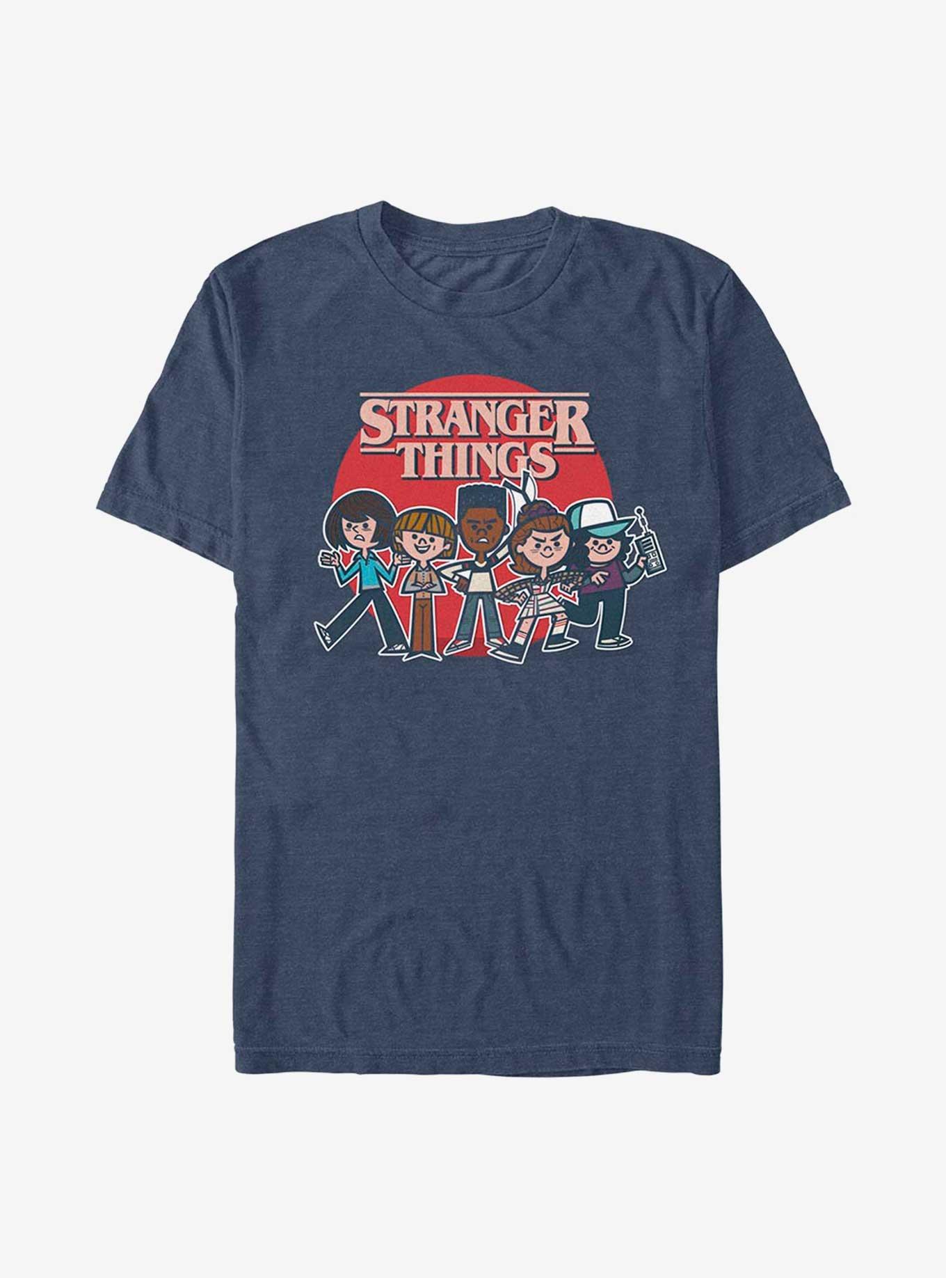 Stranger Things Toon Gang T-Shirt, NAVY HTR, hi-res