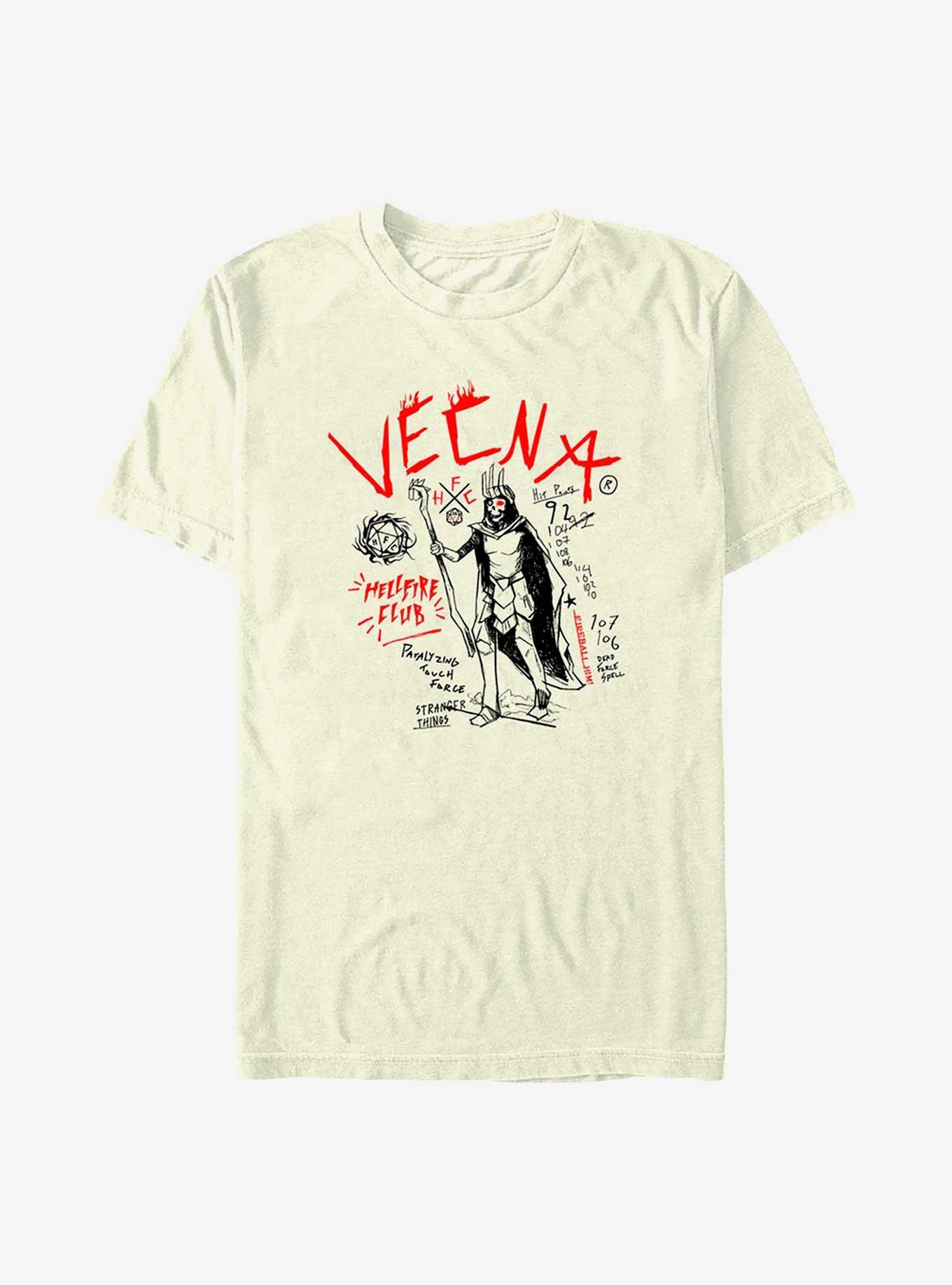 Stranger Things Vecna Doodles T-Shirt, NATURAL, hi-res