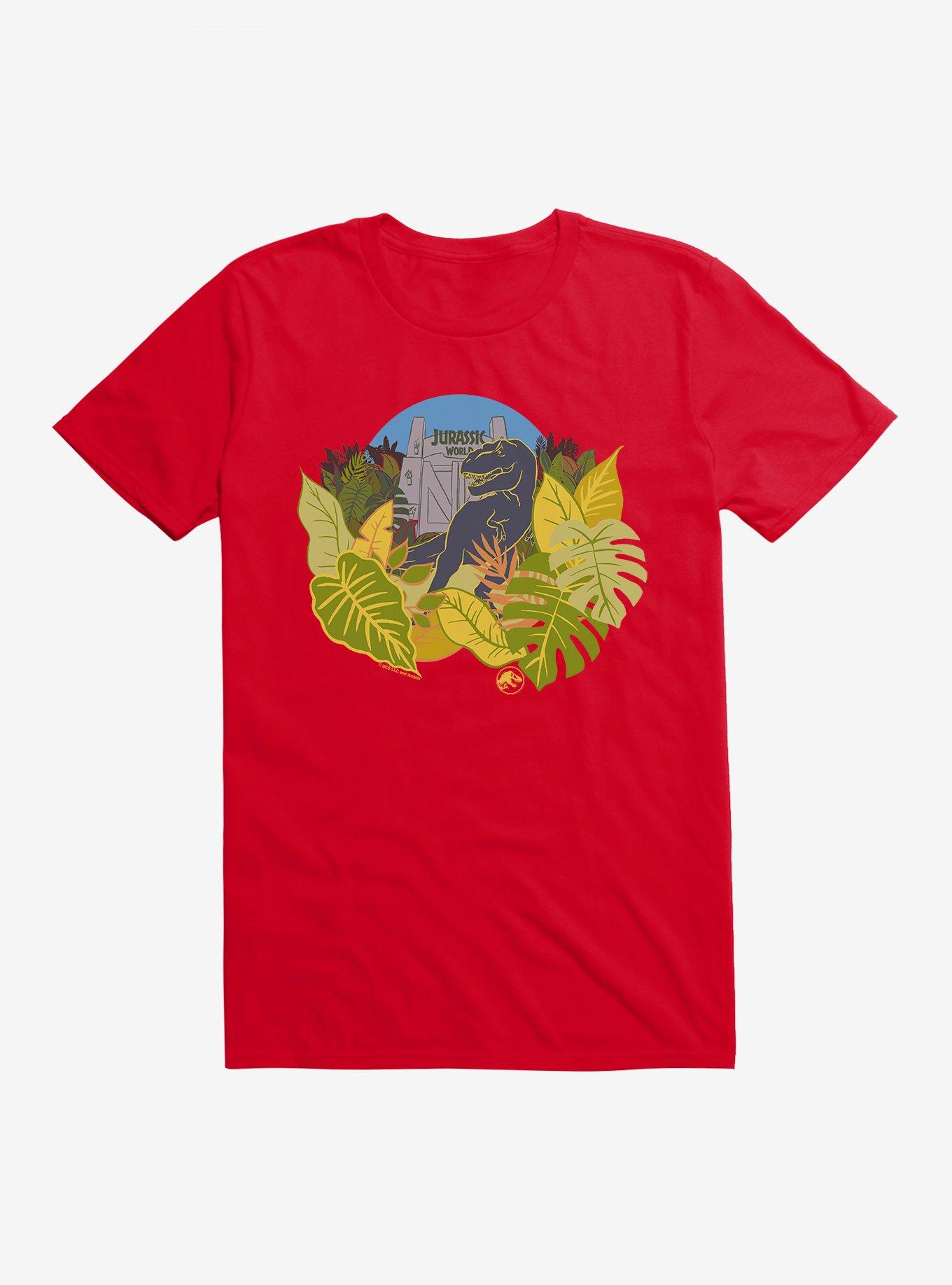 Jurassic World T-Rex Habitat Gate T-Shirt, RED, hi-res