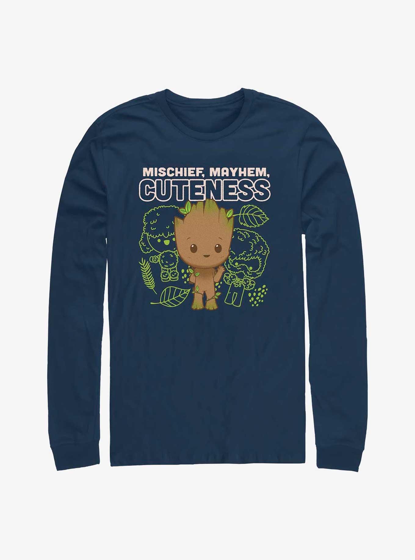 Marvel I Am Groot Mischief, Mayhem, Cuteness Long Sleeve T-Shirt, , hi-res