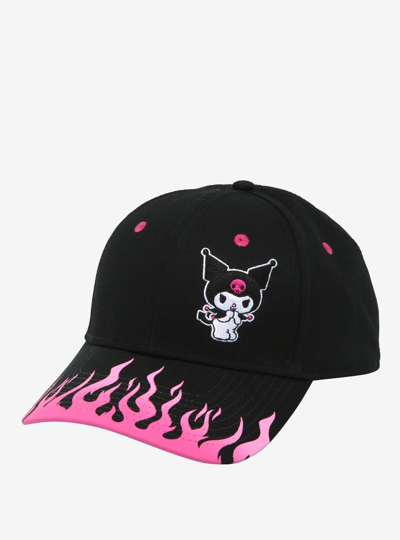 Kuromi Flames Snapback Hat Hot Topic