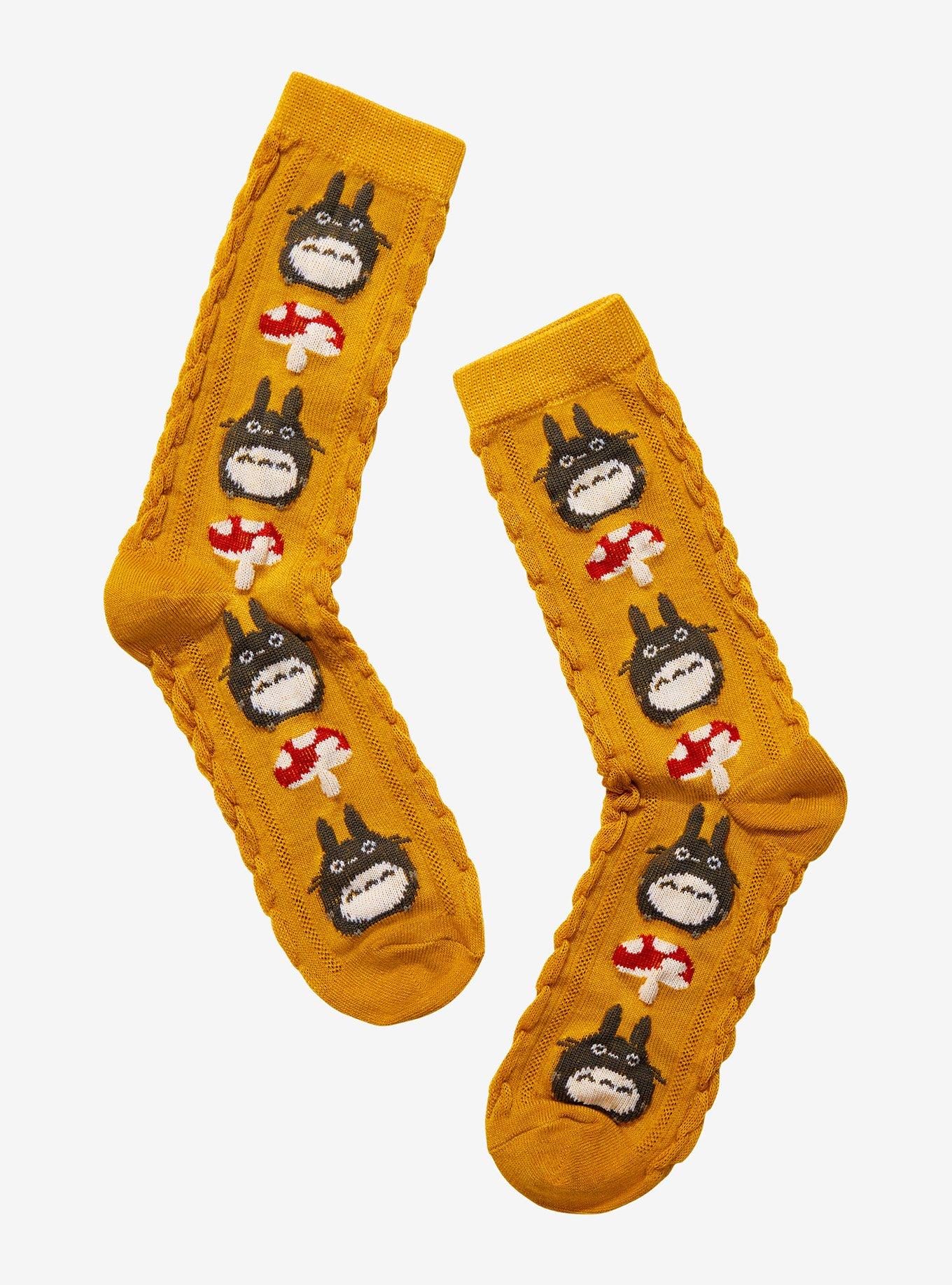 Studio Ghibli My Neighbor Totoro Mushroom Crew Socks, , hi-res