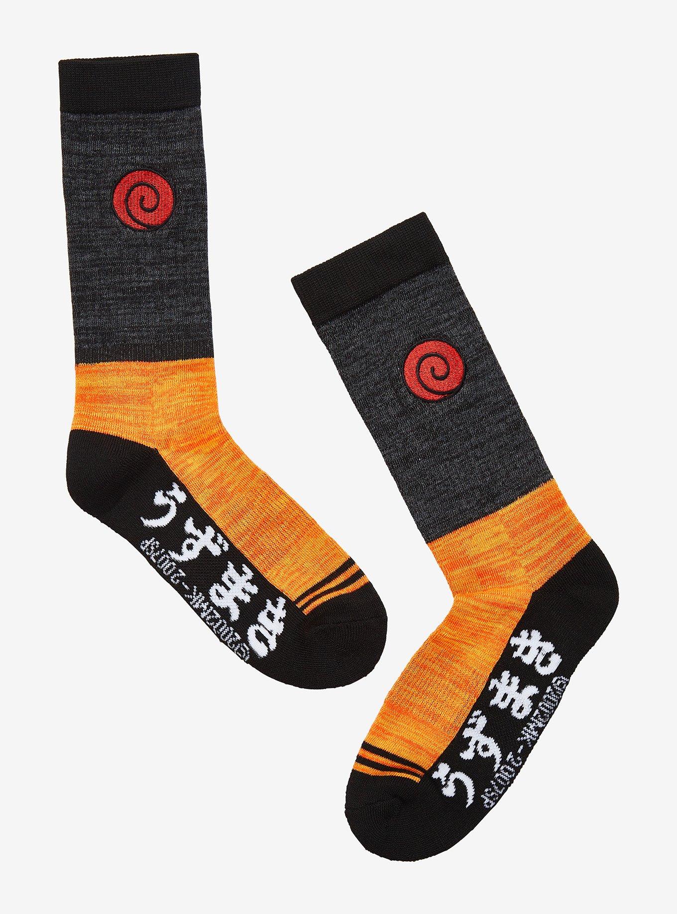 Naruto Shippuden Uzumaki Embroidered Crew Socks, , hi-res