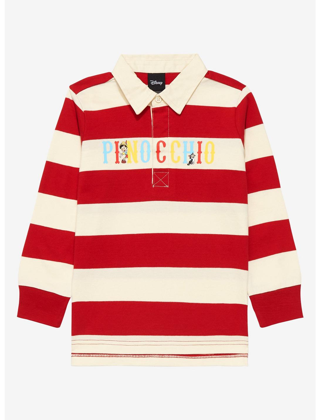 Disney Pinocchio Striped Toddler Long Sleeve T-Shirt - BoxLunch Exclusive, RED STRIPE, hi-res
