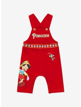 Disney Pinocchio Jiminy Cricket & Pinocchio Overall Infant One-Piece - BoxLunch Exclsuive, , hi-res