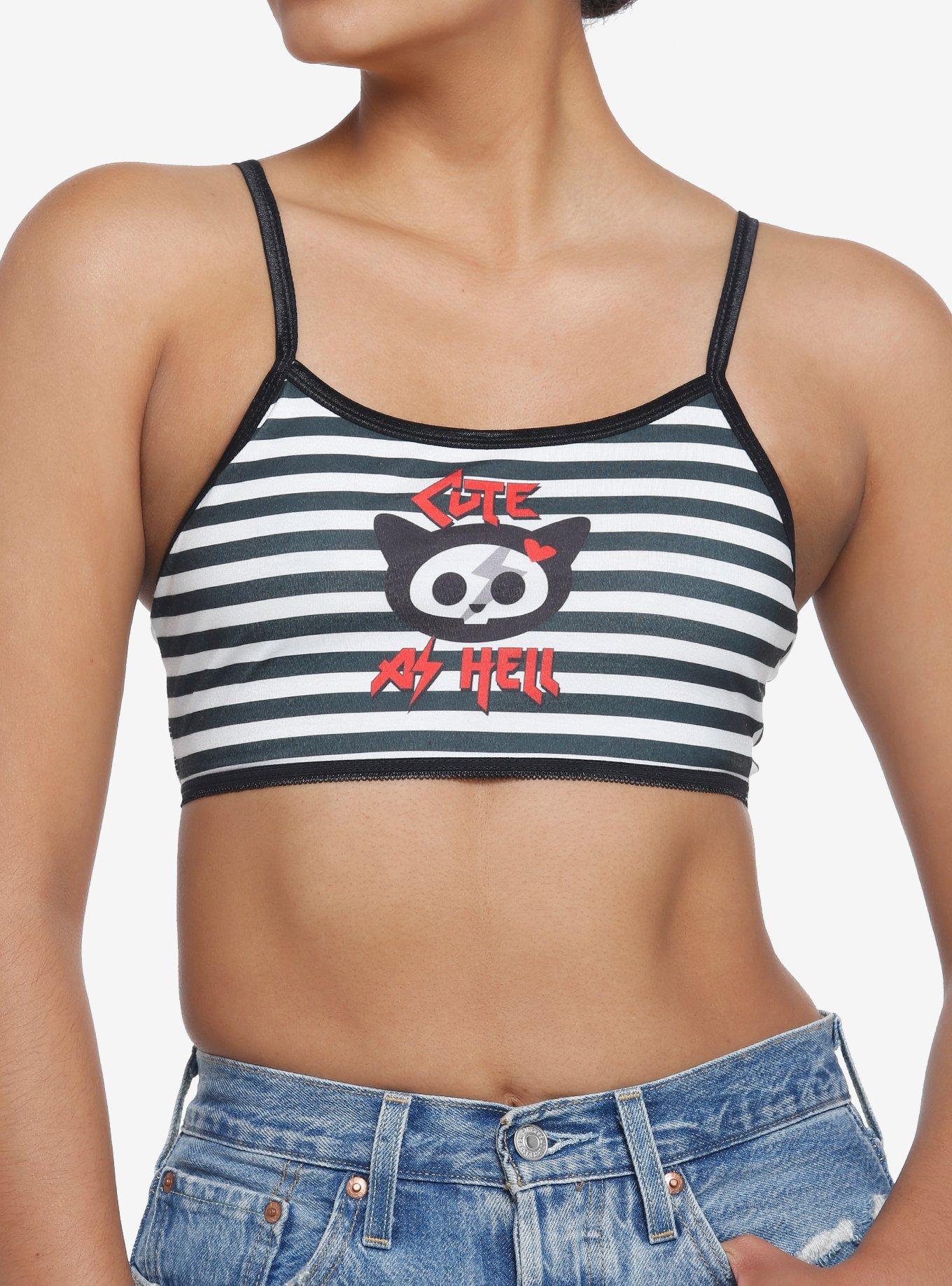 Skelanimals Kit Stripe Lace Bralette, MULTI, hi-res