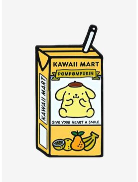 Sanrio Pompompurin Juice Box Enamel Pin - BoxLunch Exclusive, , hi-res