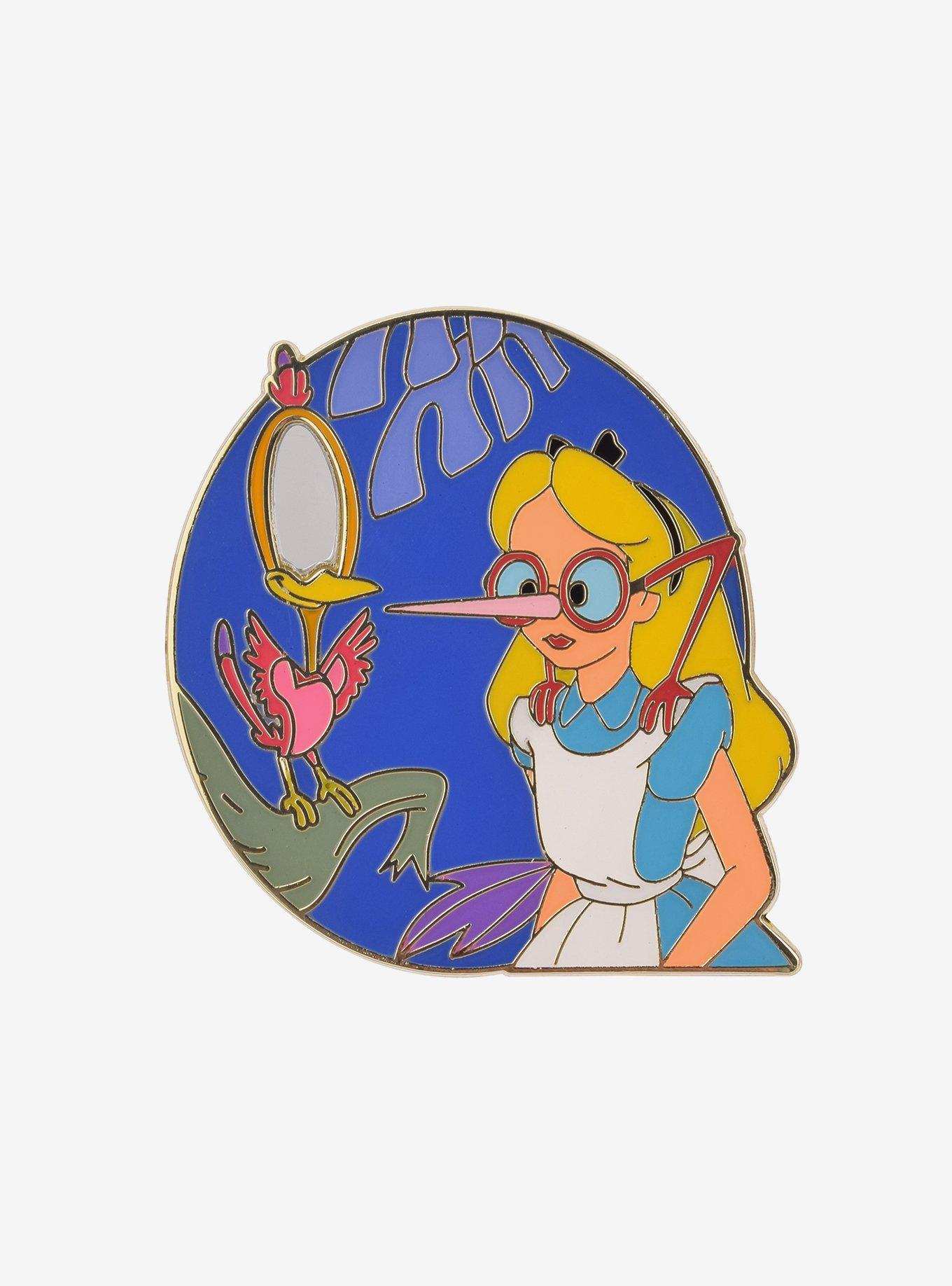 Disney Alice in Wonderland Mirror Bird Enamel Pin - BoxLunch Exclusive, , hi-res