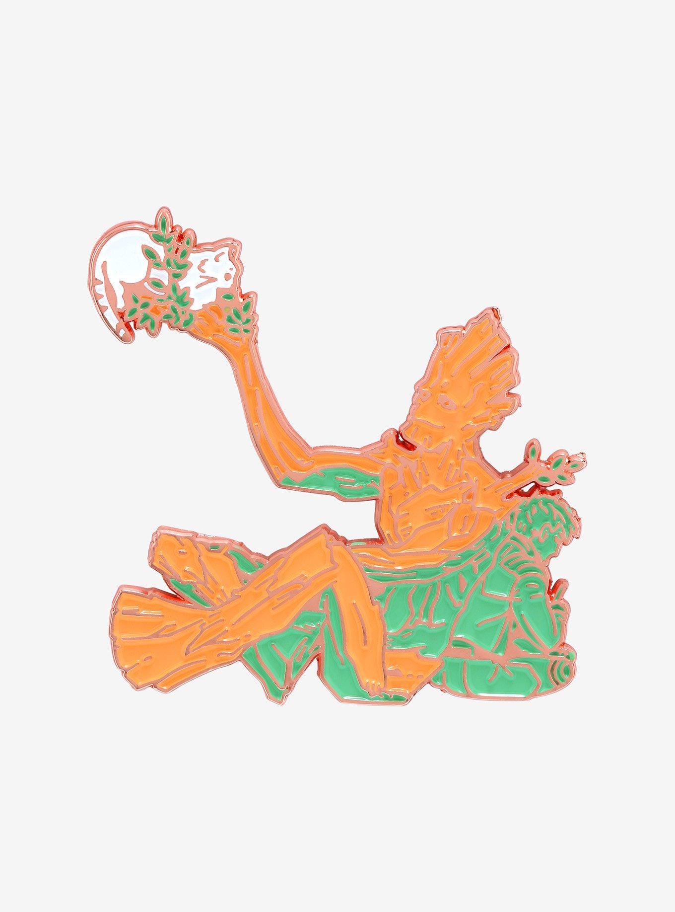 Marvel Guardians of the Galaxy Groot & Cat Enamel Pin - BoxLunch Exclusive , , hi-res