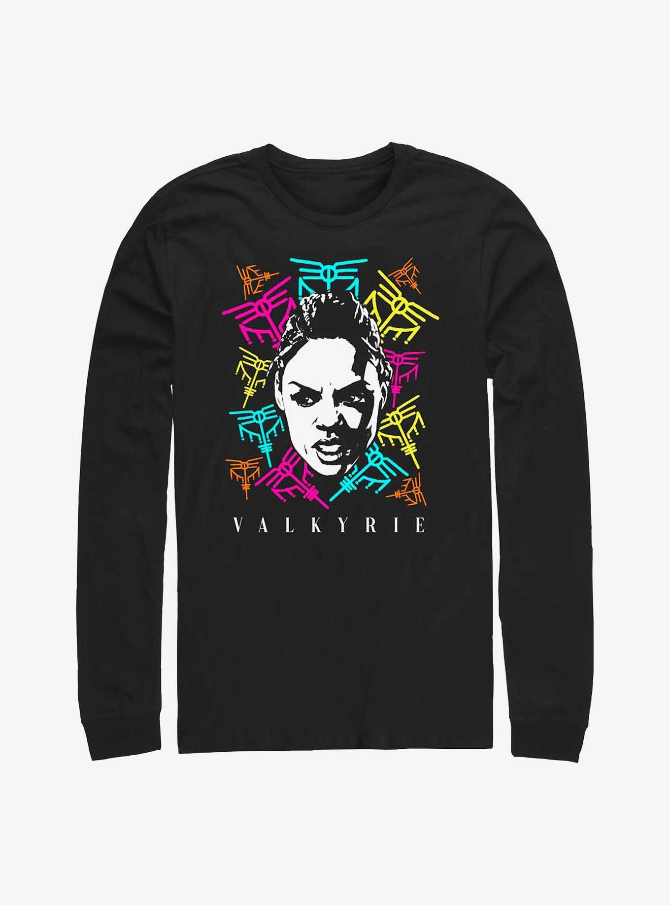 Marvel Thor: Love And Thunder Valkyrie Logos Long Sleeve T-Shirt, , hi-res