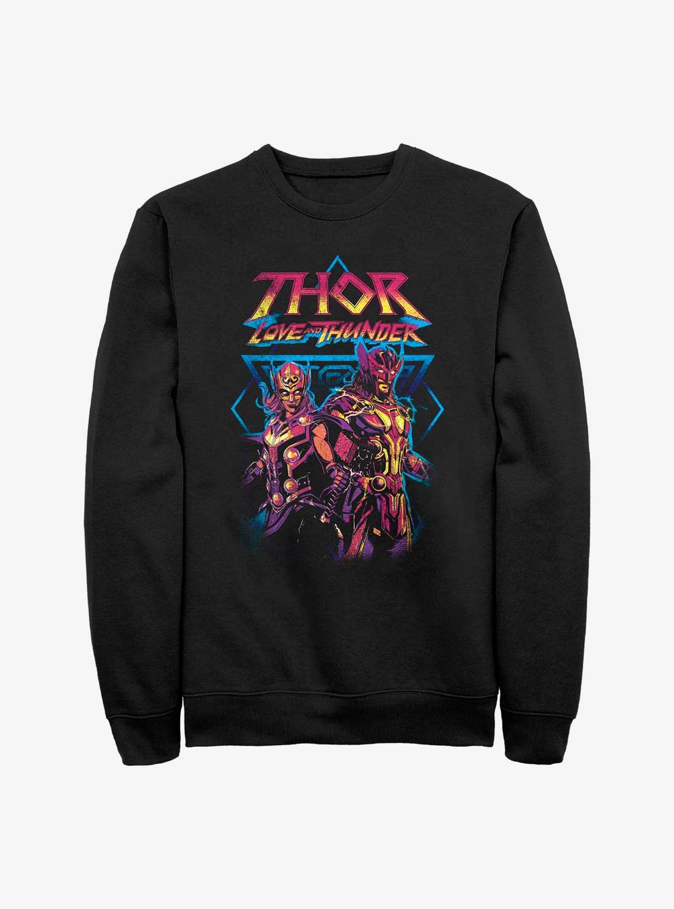 Marvel Thor: Love And Thunder Grunge Duo Sweatshirt, BLACK, hi-res