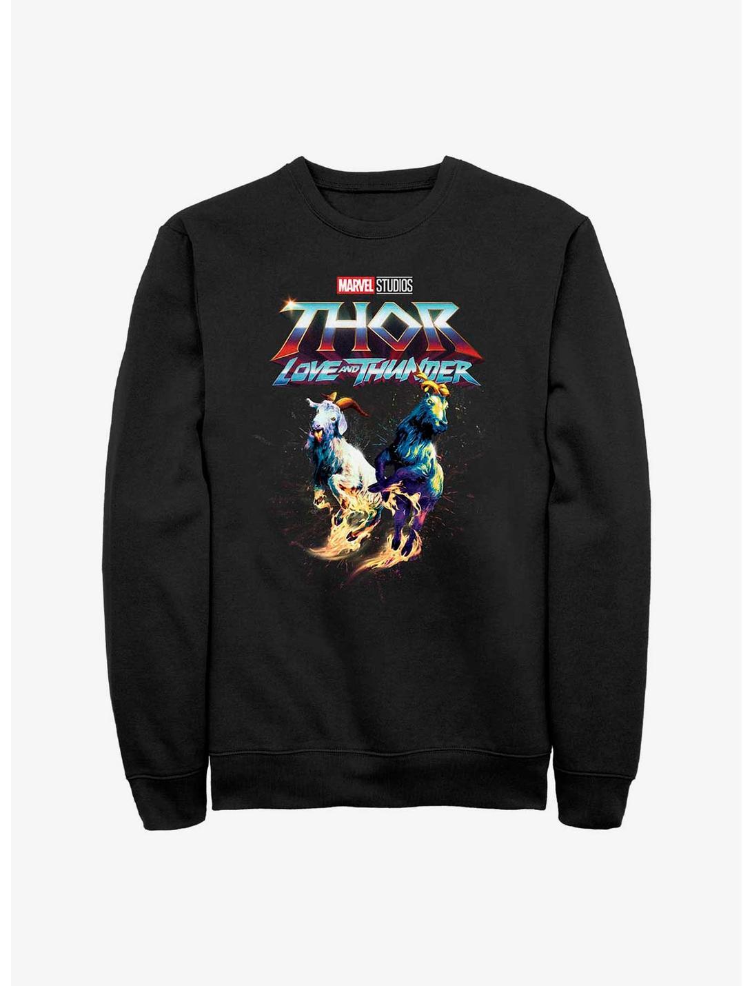 Marvel Thor: Love And Thunder Rainbow Goats Sweatshirt, BLACK, hi-res