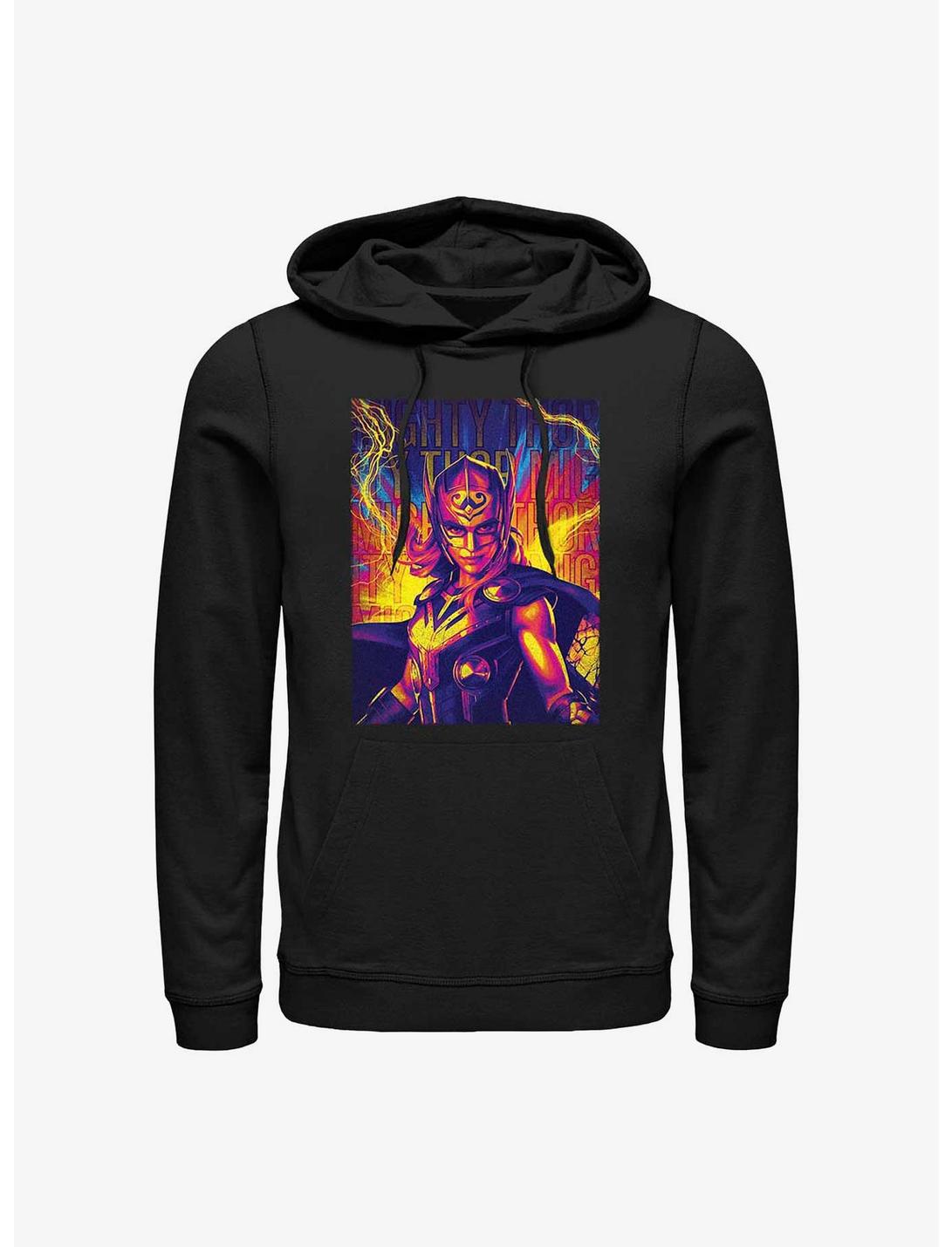 Marvel Thor: Love And Thunder Mighty Thor Lightning Hoodie, BLACK, hi-res