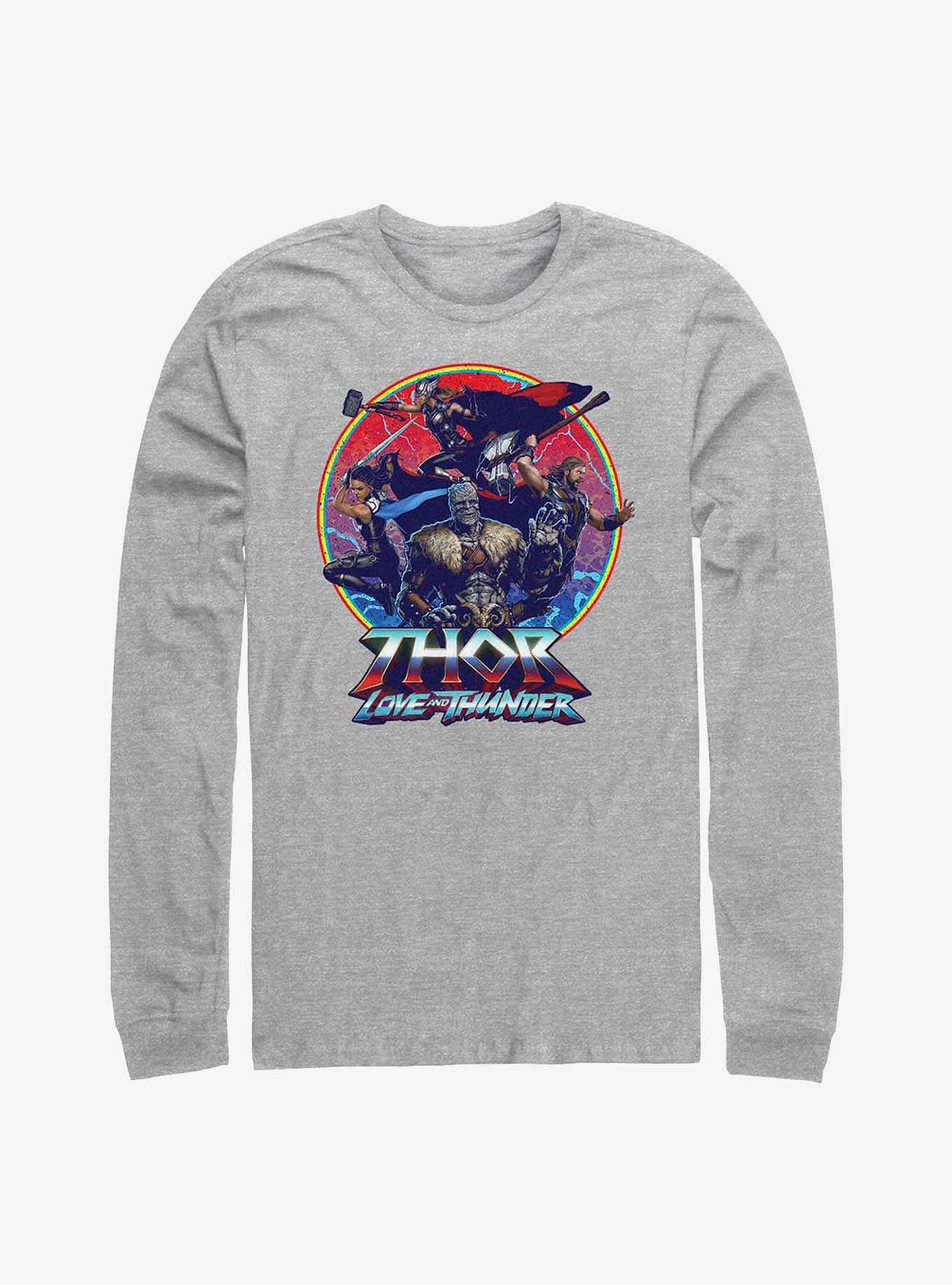 Marvel Thor: Love And Thunder Group Emblem Long Sleeve T-Shirt, , hi-res