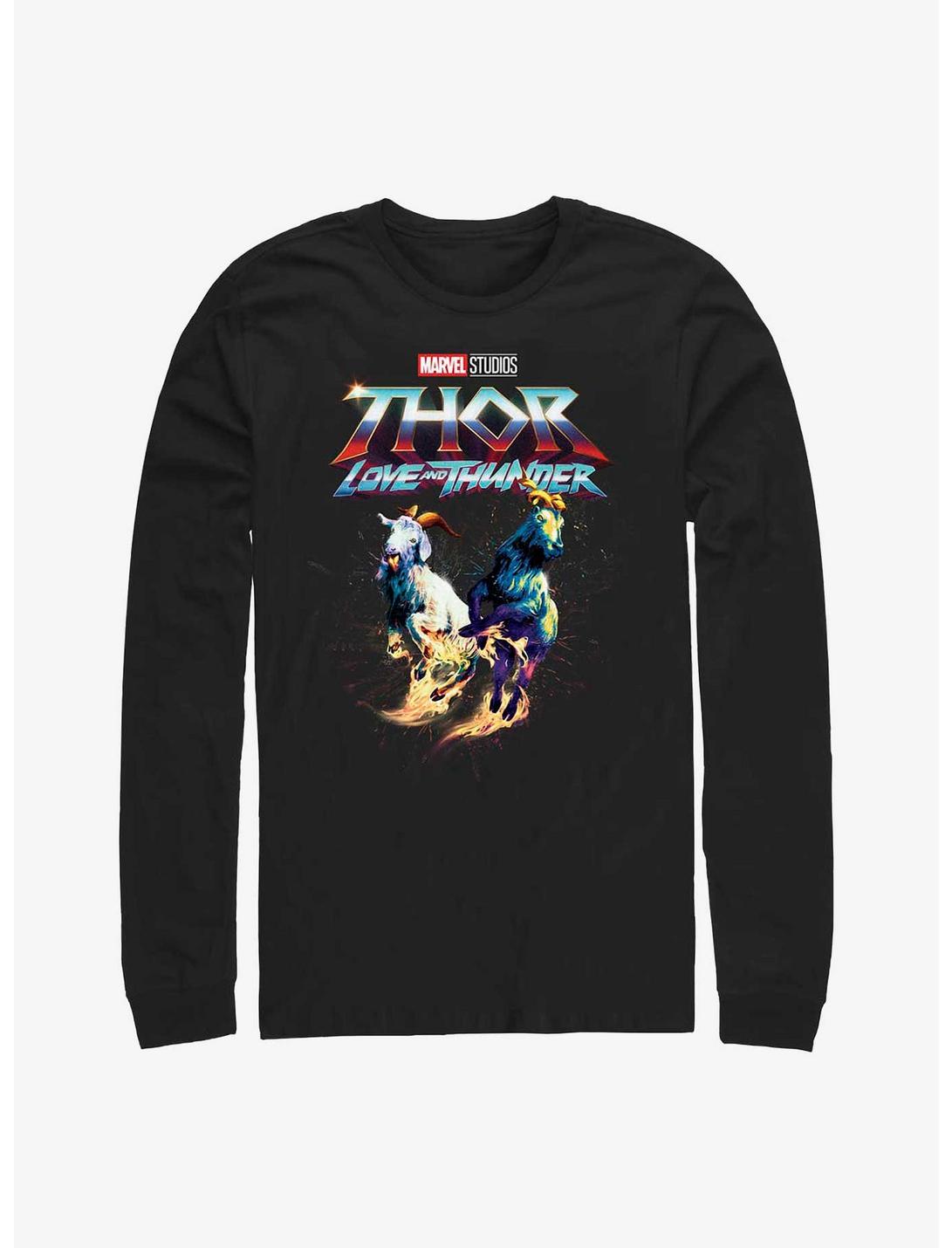 Marvel Thor: Love And Thunder Rainbow Goats Long Sleeve T-Shirt, BLACK, hi-res