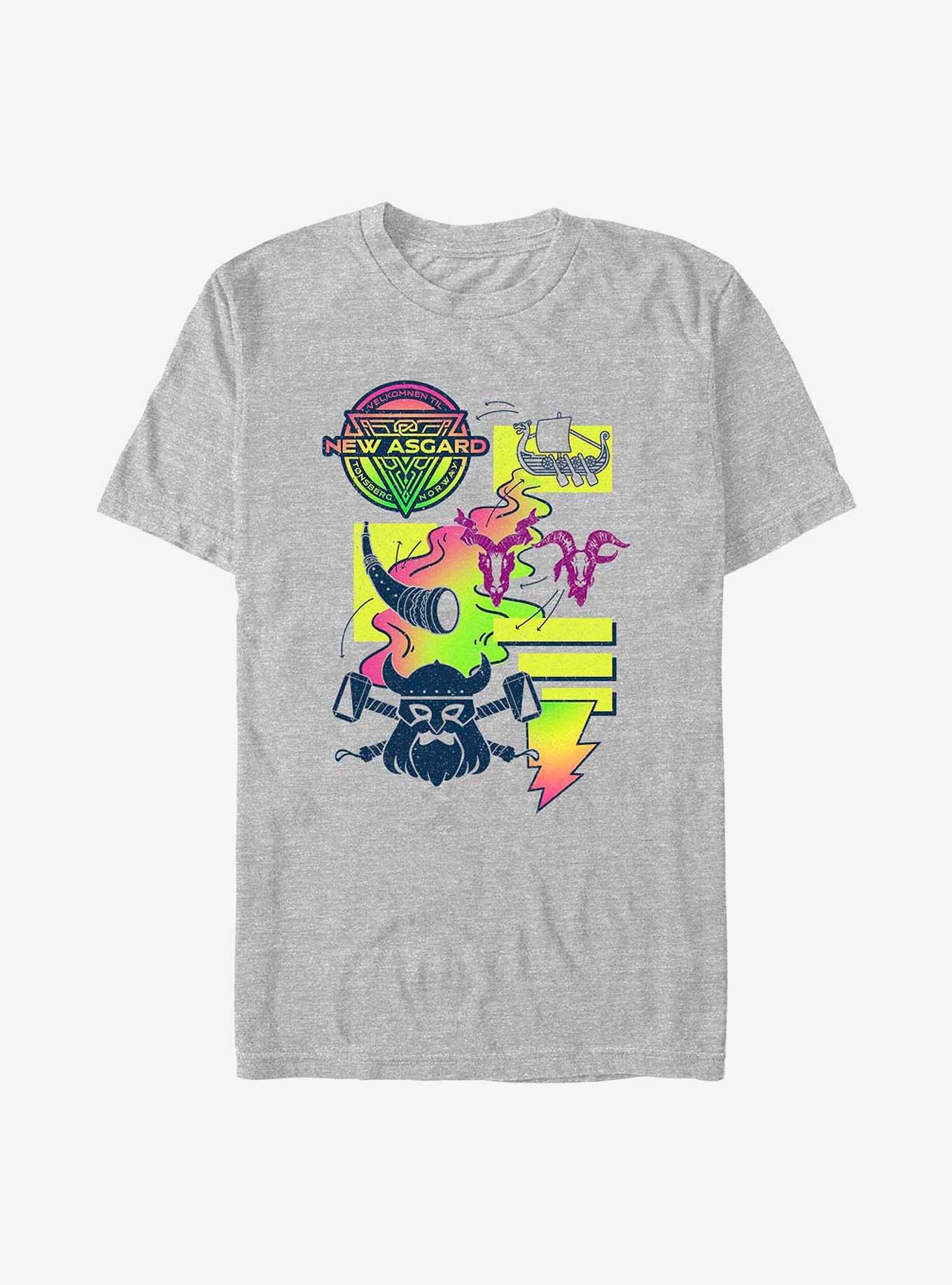 Marvel Thor: Love And Thunder New Asgard Neon Icons T-Shirt, , hi-res