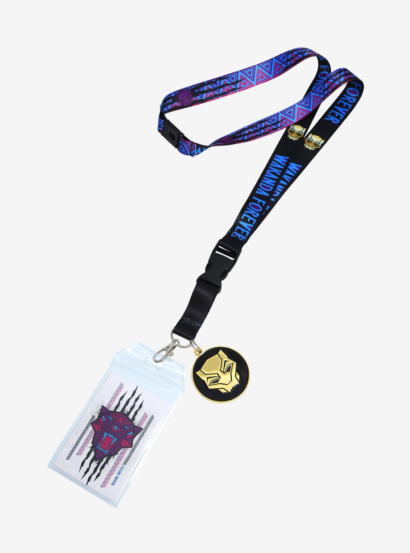 Marvel Black Panther Wakanda Forever Lanyard - BoxLunch Exclusive, , hi-res