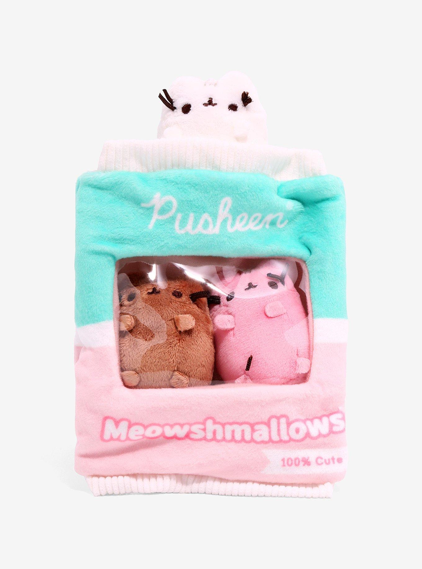 GUND Pusheen Meowshmallows Bag of Treats with Removable Mini Plush, Stuffed  Animals for Ages 8 and Up, Pink/Green, 7.5”