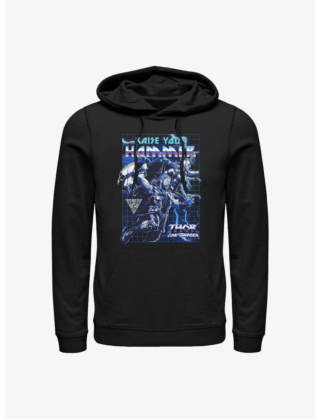 Marvel Thor: Love And Thunder Raise Your Hammer Hoodie, BLACK, hi-res