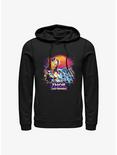 Marvel Thor: Love And Thunder Synthwave Sunset Hoodie, BLACK, hi-res