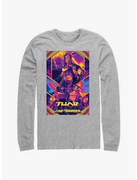 Plus Size Marvel Thor: Love And Thunder Neon Poster Long Sleeve T-Shirt, , hi-res