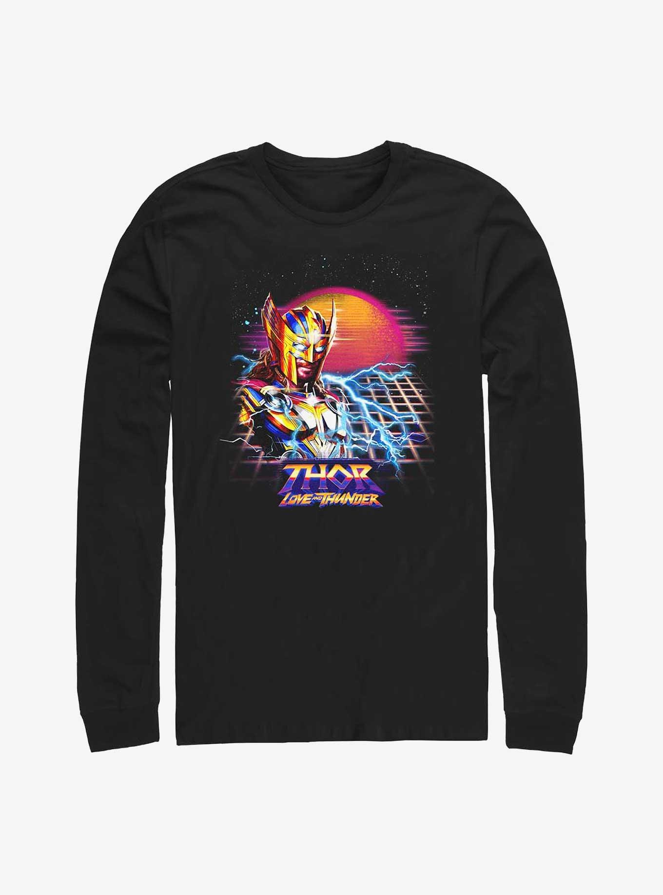 Marvel Thor: Love And Thunder Synthwave Sunset Long Sleeve T-Shirt, , hi-res