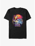 Marvel Thor: Love And Thunder Synthwave Sunset T-Shirt, BLACK, hi-res