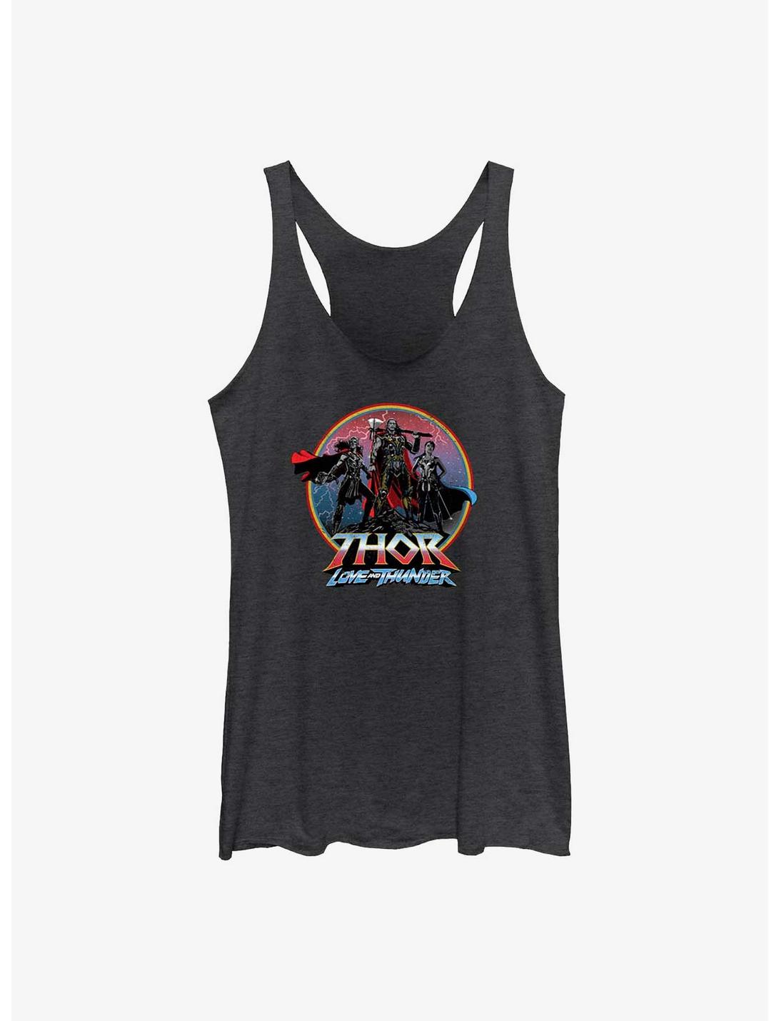 Marvel Thor: Love And Thunder Asgardians Circle Badge Womens Tank Top, BLK HTR, hi-res