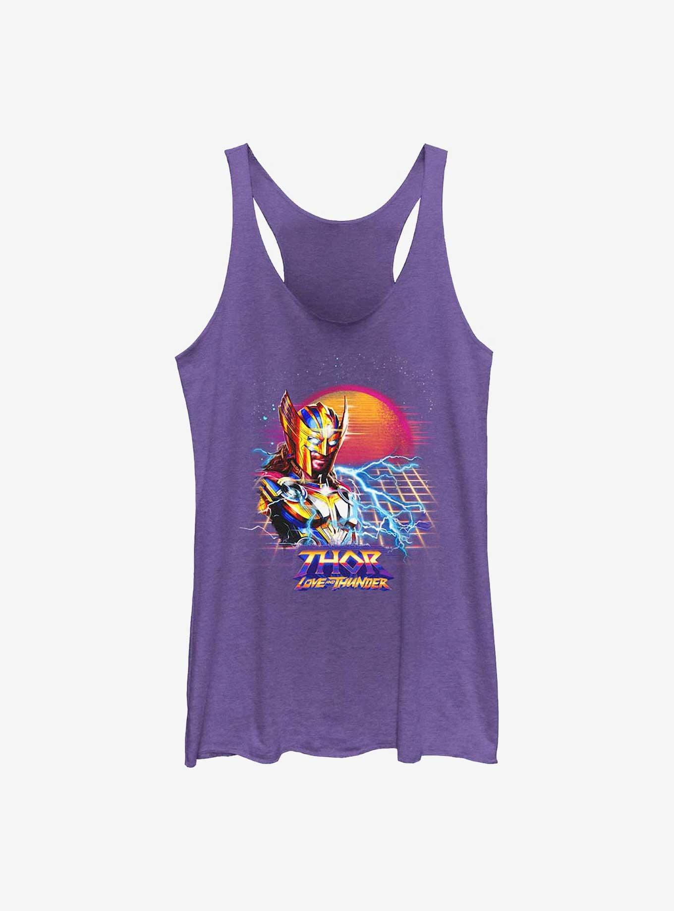 Marvel Thor: Love And Thunder Synthwave Sunset Womens Tank Top, , hi-res