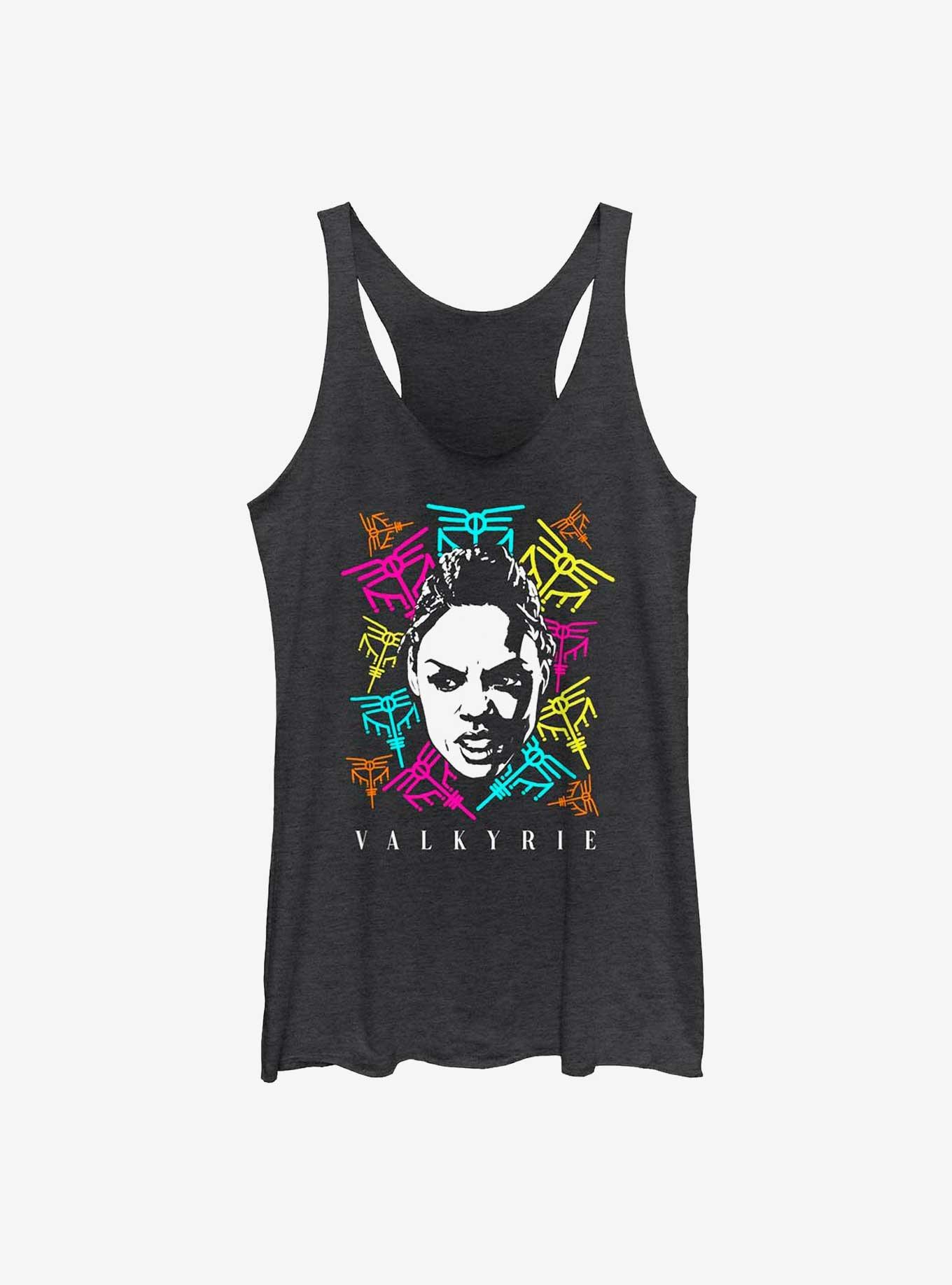 Marvel Thor: Love And Thunder Valkyrie Logos Womens Tank Top, , hi-res