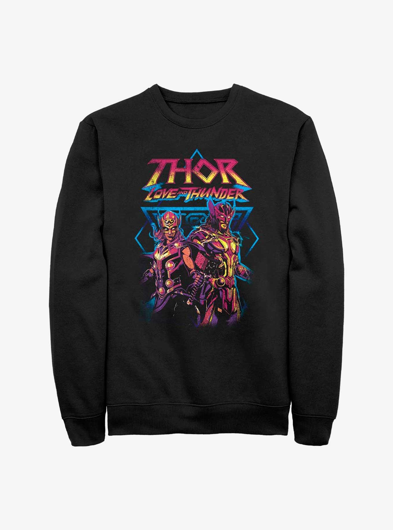 Marvel Thor: Love And Thunder Grunge Duo Sweatshirt, BLACK, hi-res