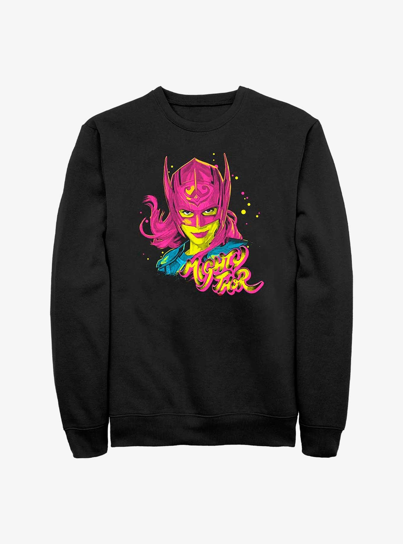 Marvel Thor: Love And Thunder Pop Art Mighty Thor Sweatshirt, BLACK, hi-res