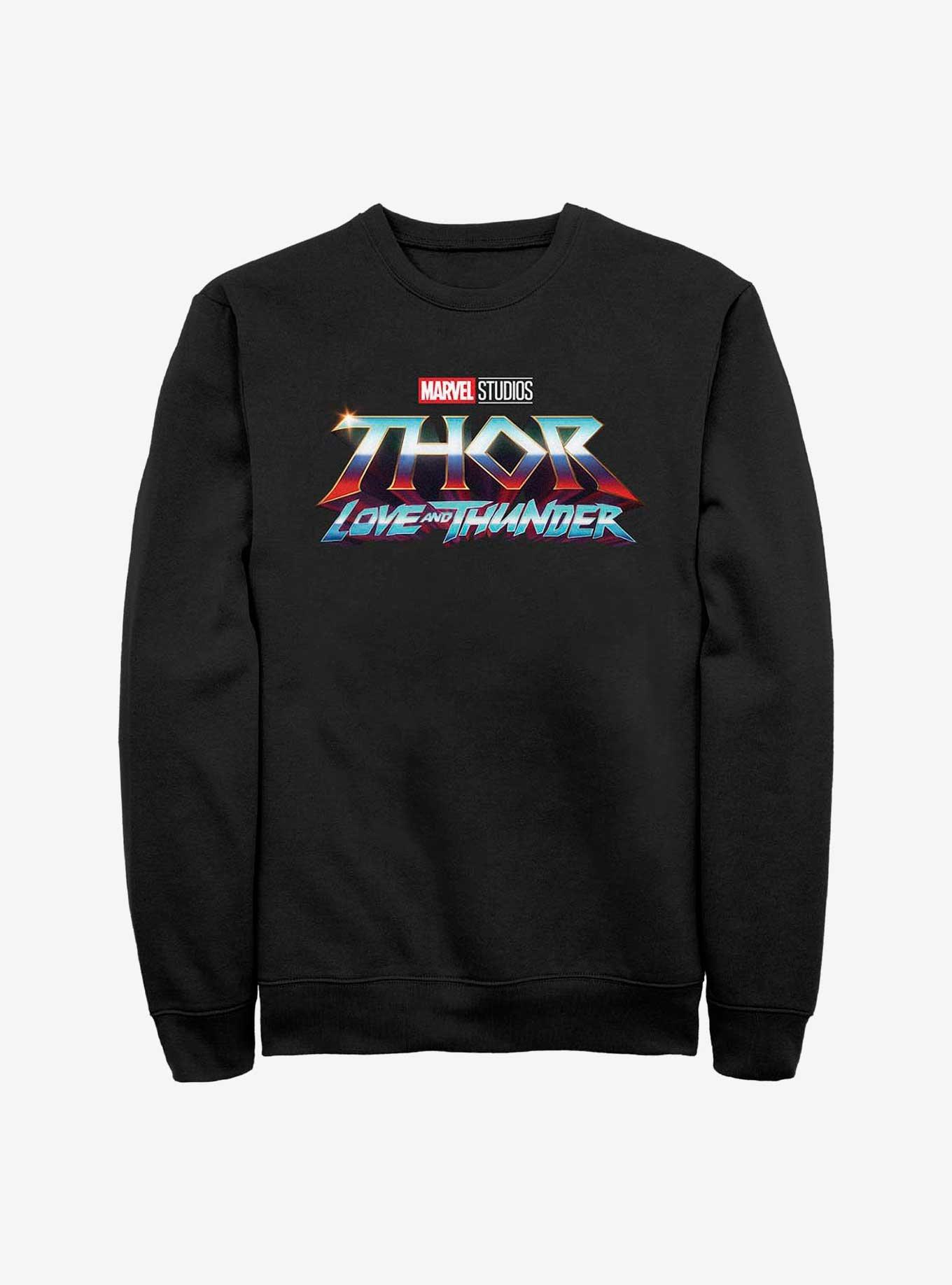 Marvel Thor: Love And Thunder Logo Sweatshirt, BLACK, hi-res