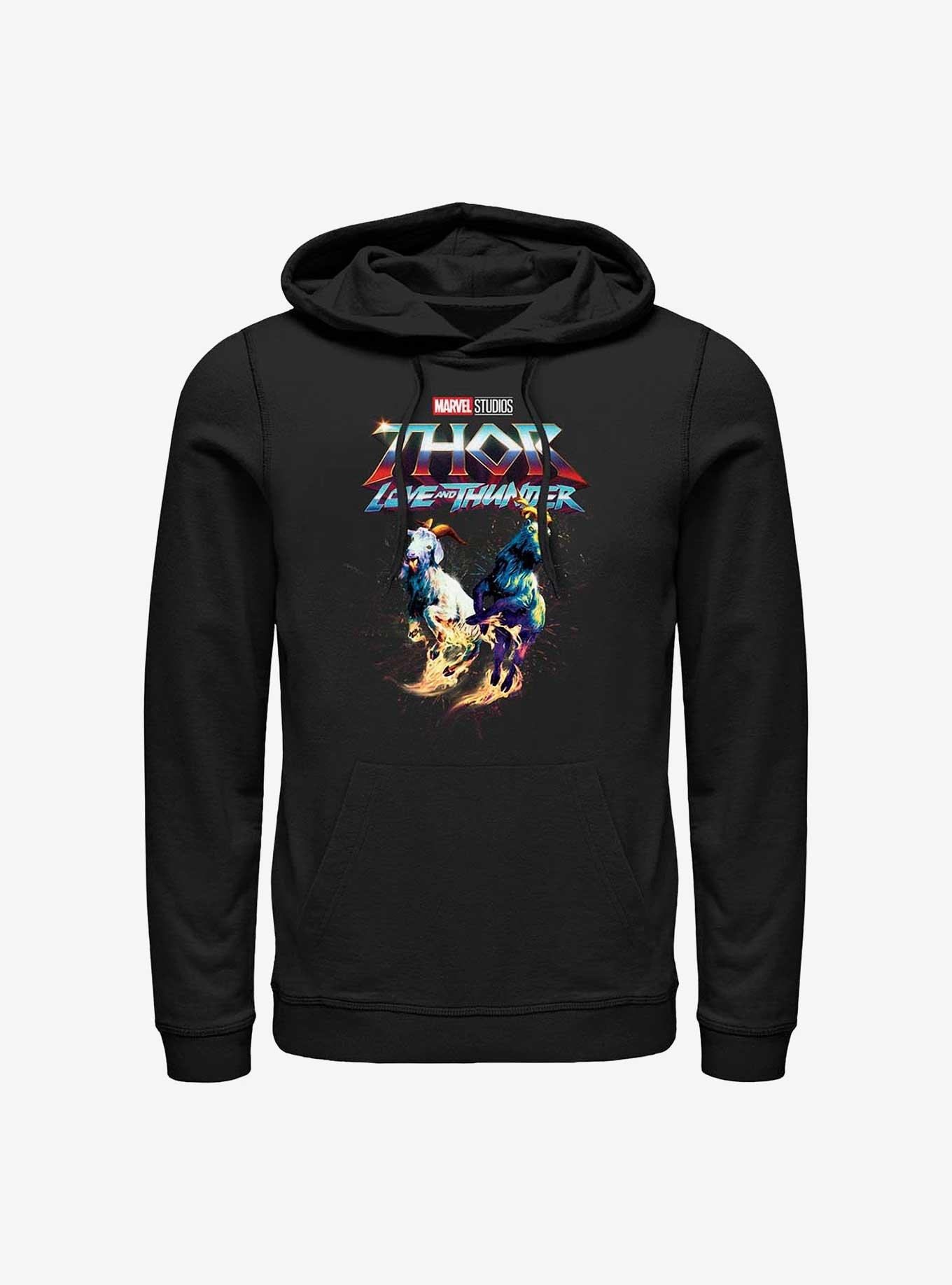 Marvel Thor: Love And Thunder Rainbow Goats Hoodie, BLACK, hi-res