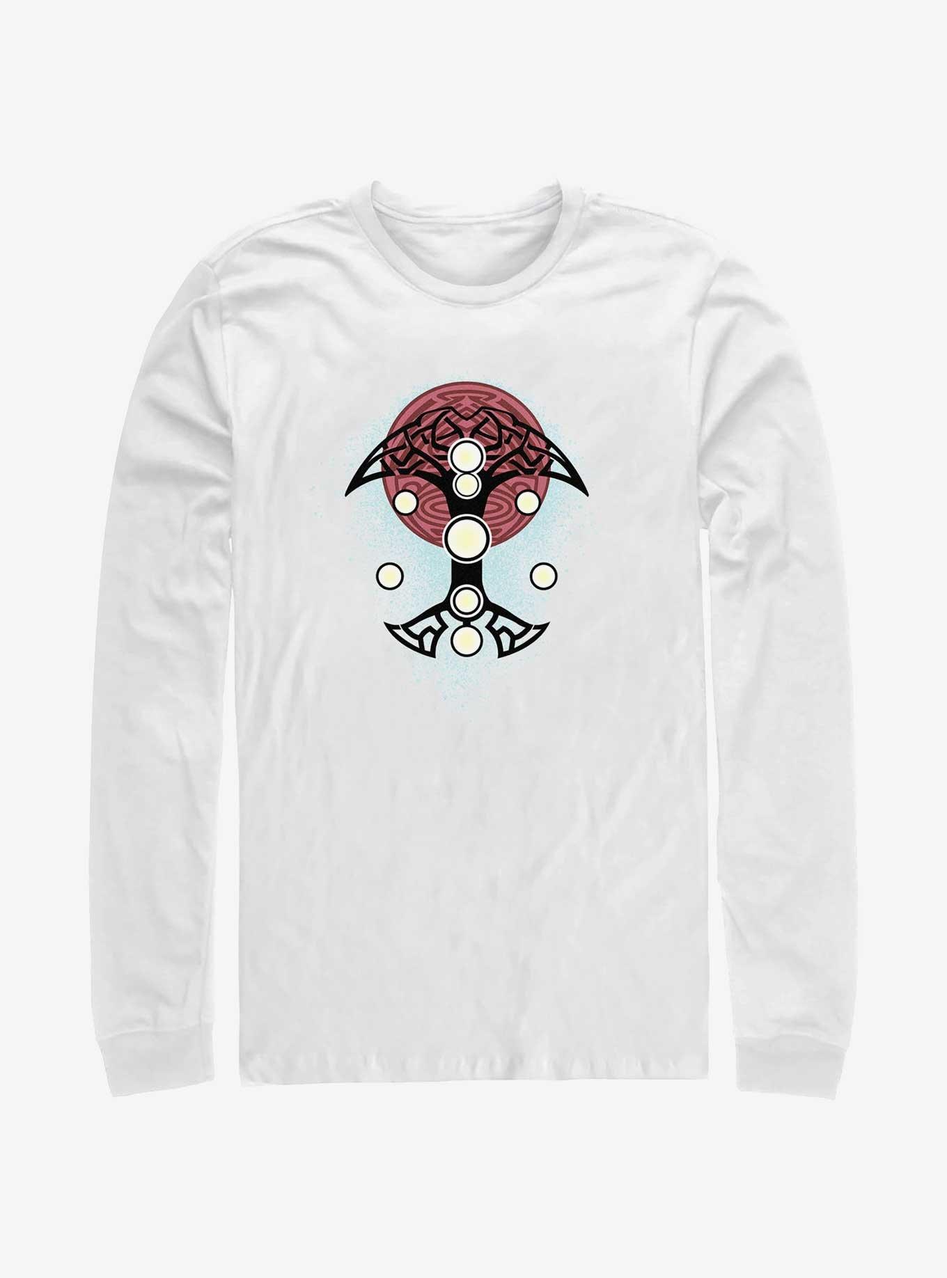 Marvel Thor: Love And Thunder Blue Splatter Long-Sleeve T-Shirt, WHITE, hi-res