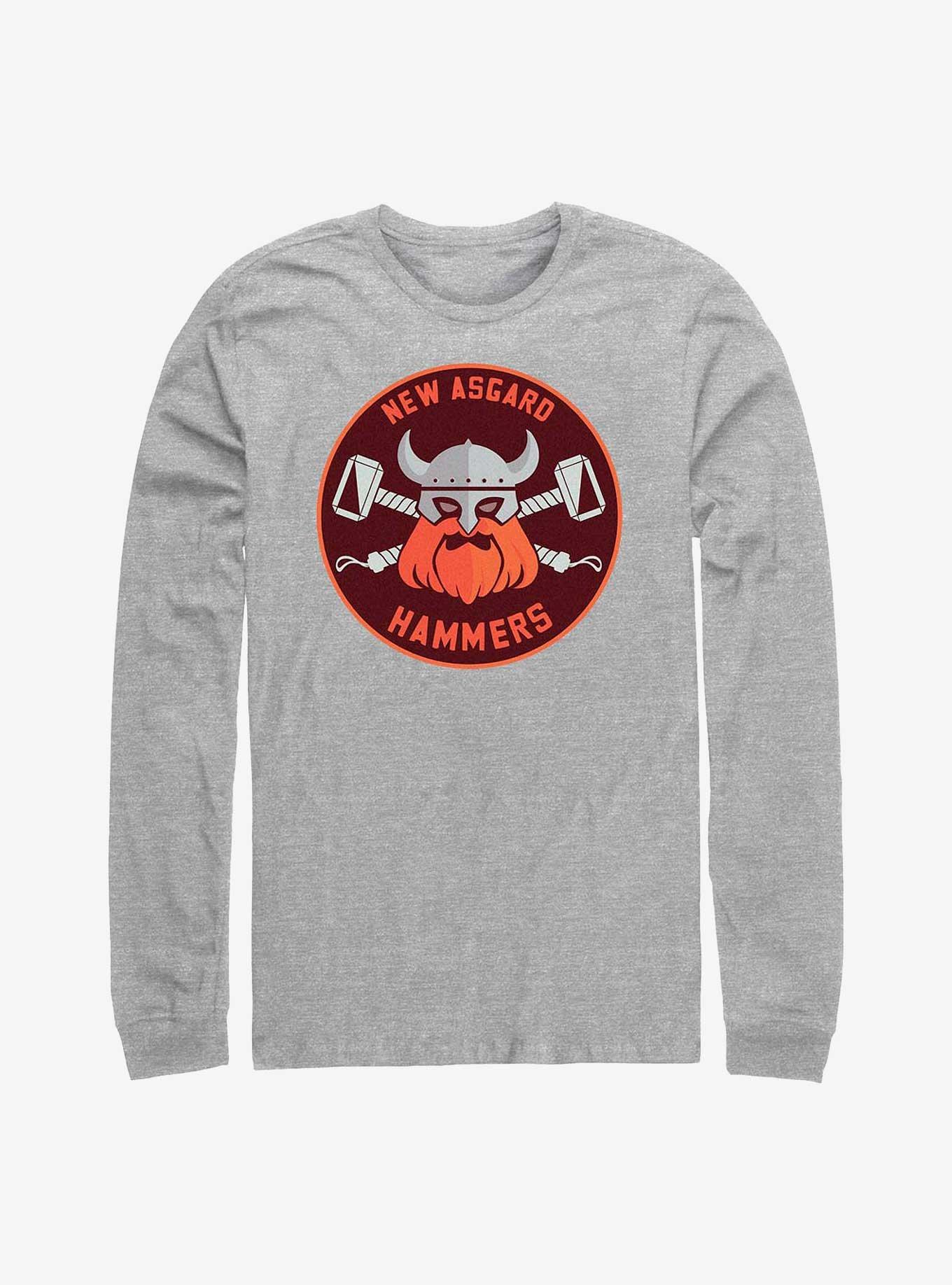 Marvel Thor: Love And Thunder New Asgard Hammers Badge Long Sleeve T-Shirt, , hi-res