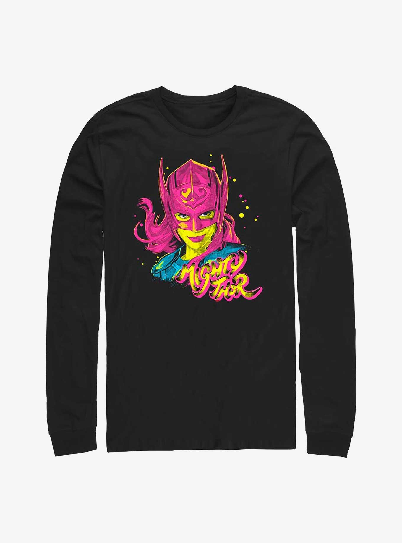 Marvel Thor: Love And Thunder Pop Art Mighty Thor Long Sleeve T-Shirt, BLACK, hi-res