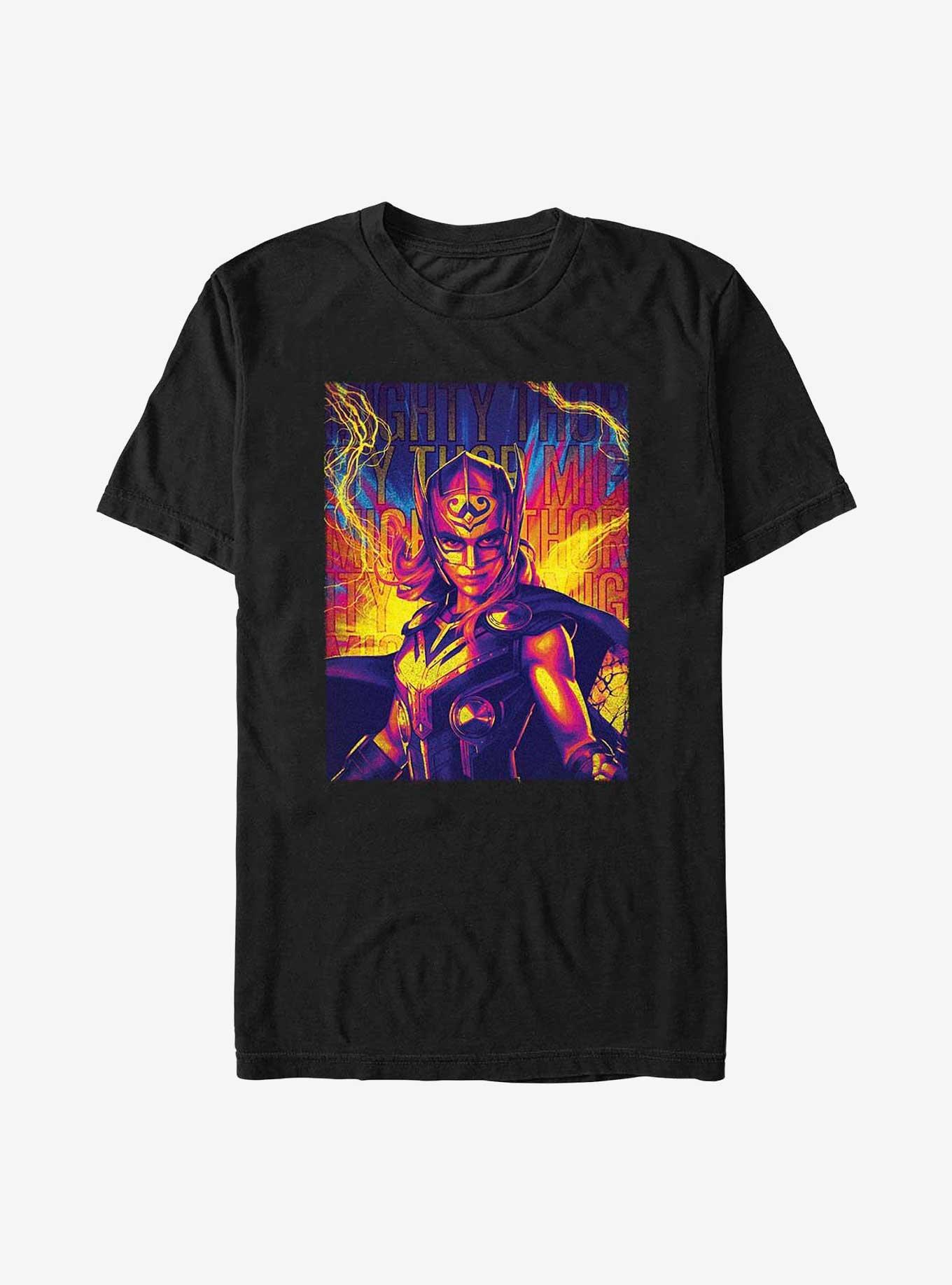 Marvel Thor: Love And Thunder Mighty Thor Lightning T-Shirt, BLACK, hi-res