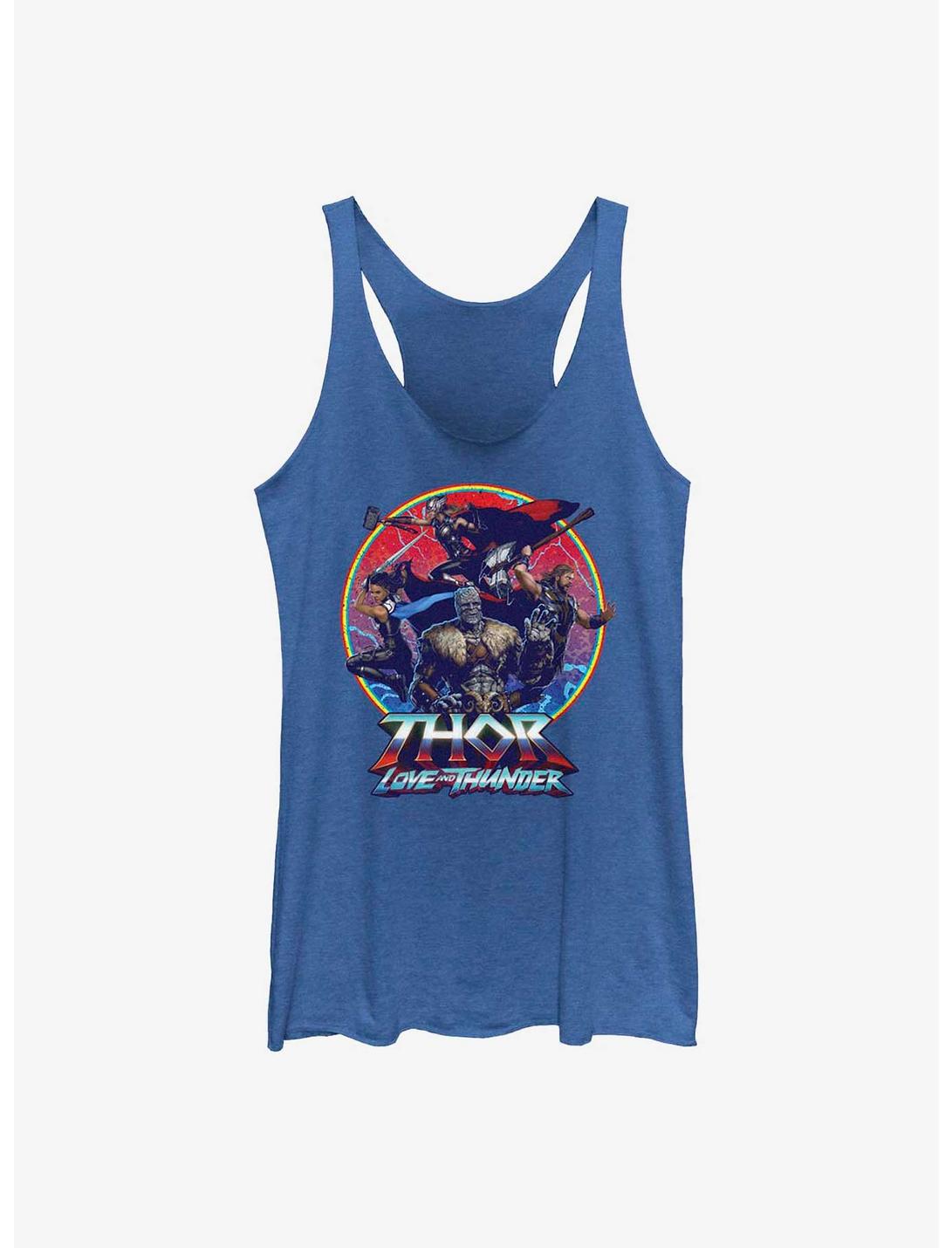 Marvel Thor: Love And Thunder Group Emblem Womens Tank Top, ROY HTR, hi-res